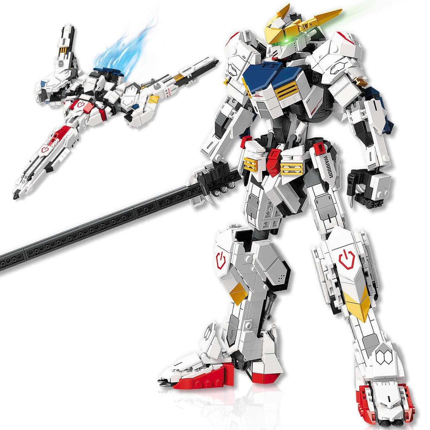 Transforming Robot Building Set for Adults, 2 in 1 City Warrior Mech & Fighter Jet Building Toy Model, 952 Pcs Creative Collectible Gift for Boys Kids 8-12