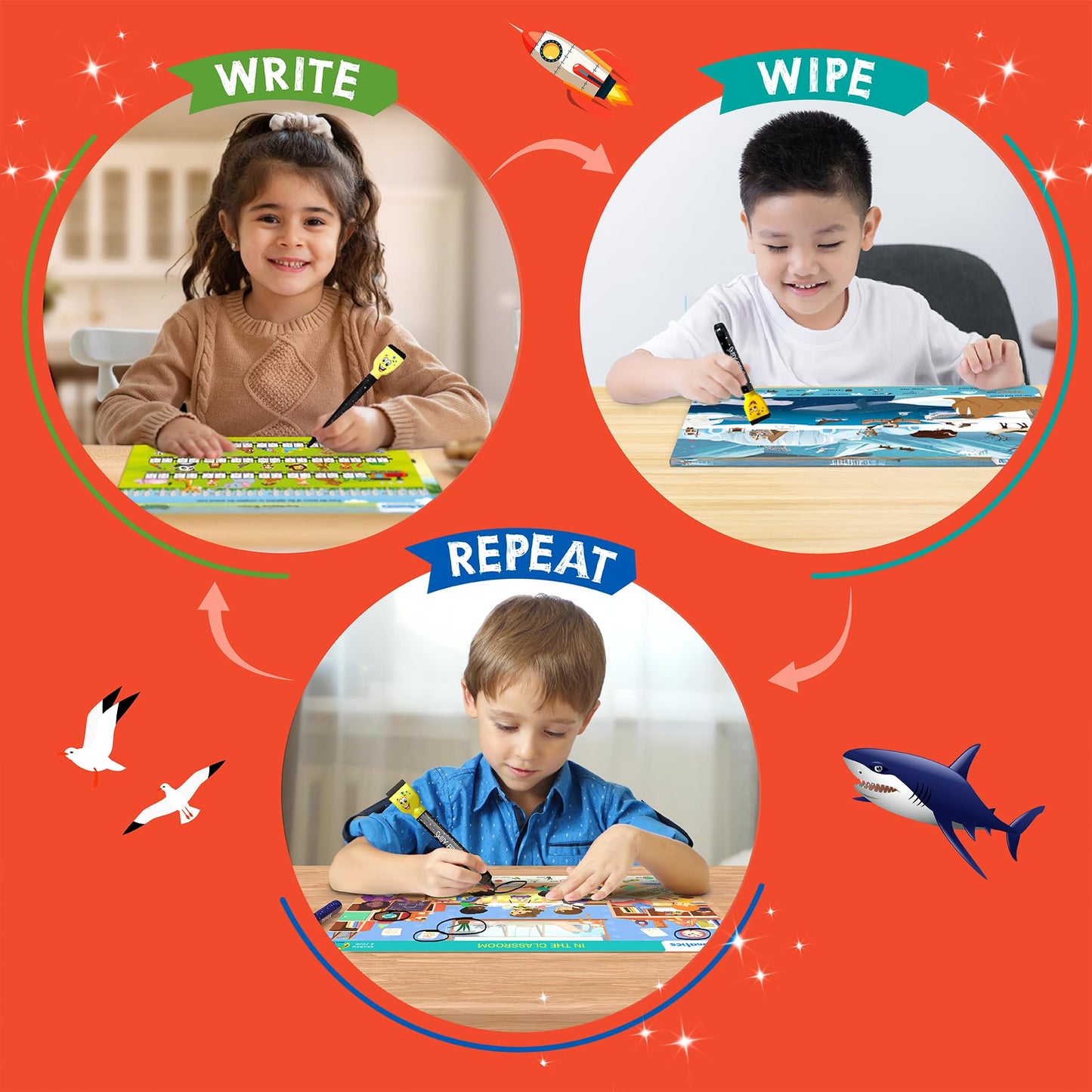 Skillmatics Search and Find Disney Princess Educational Game - Reusable Preschool Learning Activities, Perfect for Toddlers & Kids Who Love Toys, Art & Crafts, Gifts for Boys & Girls Ages 3, 4, 5, 6