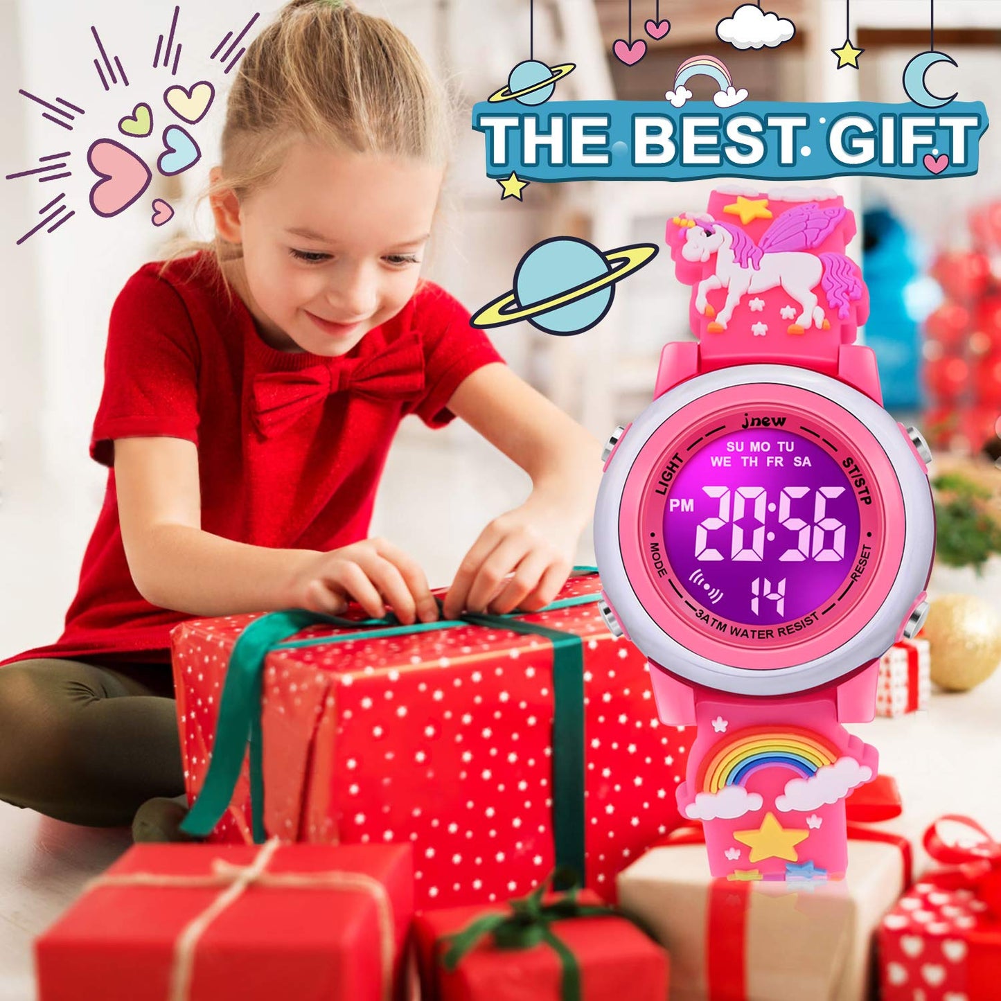 3D Cartoon Waterproof Watches for Girls