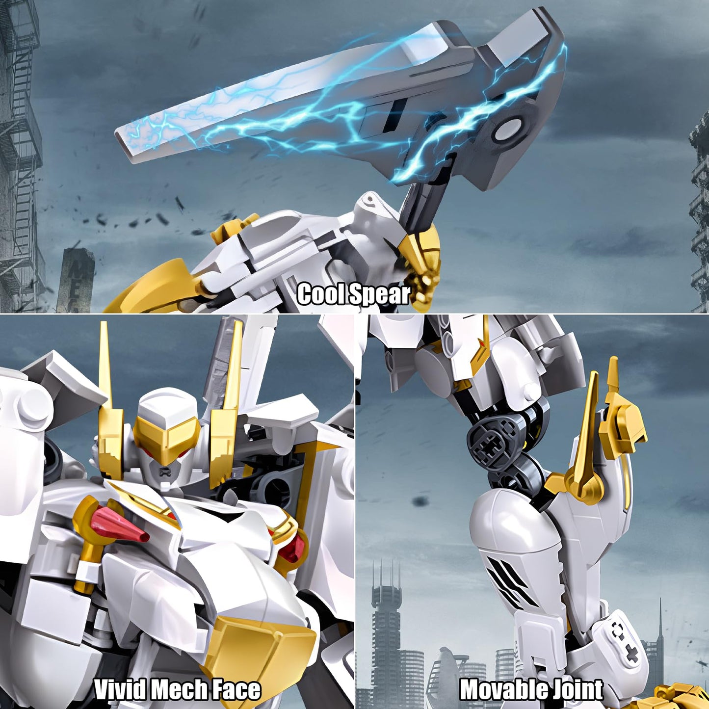 Transforming Robot Building Set for Adults, 2 in 1 City Warrior Mech & Fighter Jet Building Toy Model, 952 Pcs Creative Collectible Gift for Boys Kids 8-12