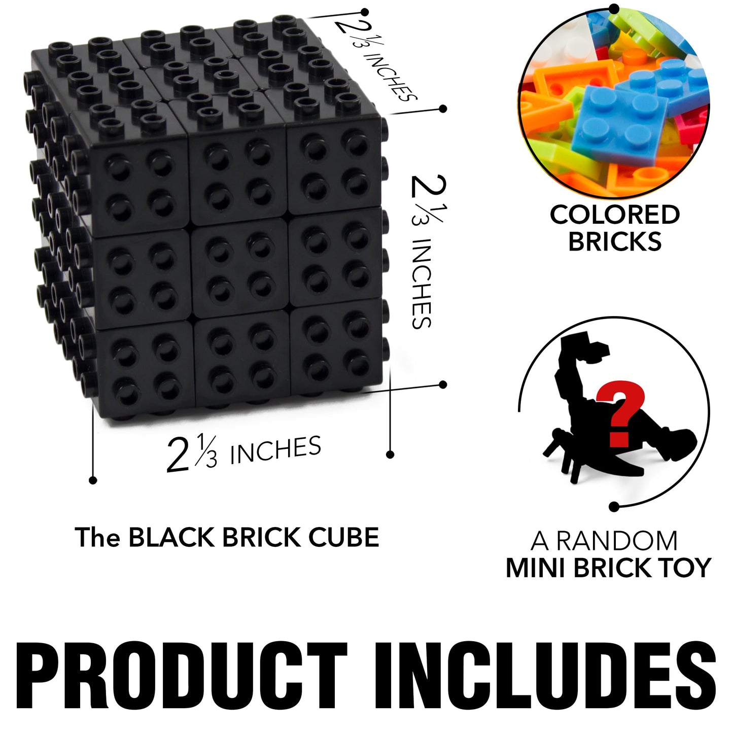 3x3 Brick Speed Cube with Building Blocks