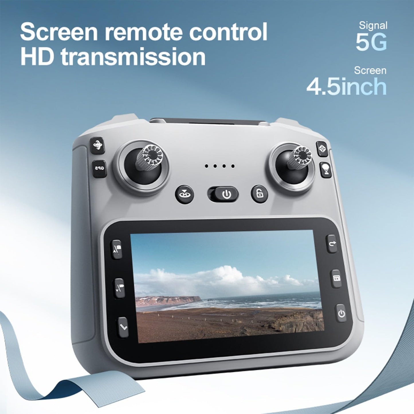 GPS Drone with Camera, 4.5 inch Screen Remote Controller