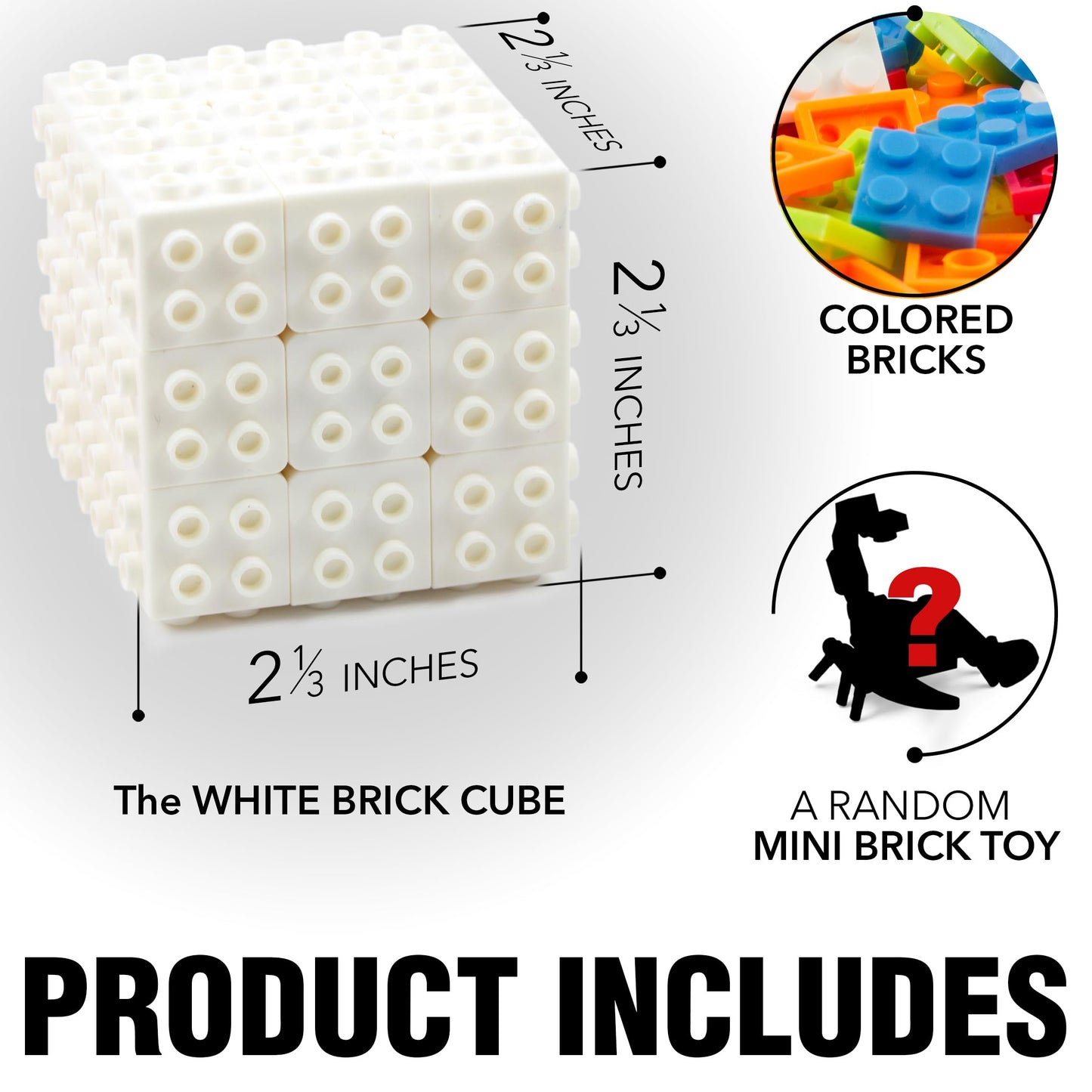 3x3 Brick Speed Cube with Building Blocks