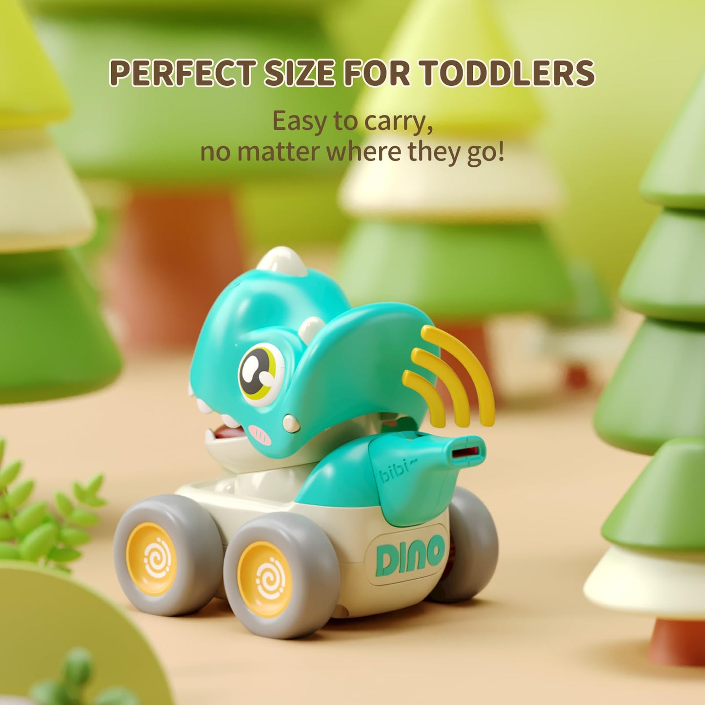 Colorful Animal Whistle Cars – Press & Go Toddler Toys for 1-3 Year Olds, Bright Colors, Perfect Gift**