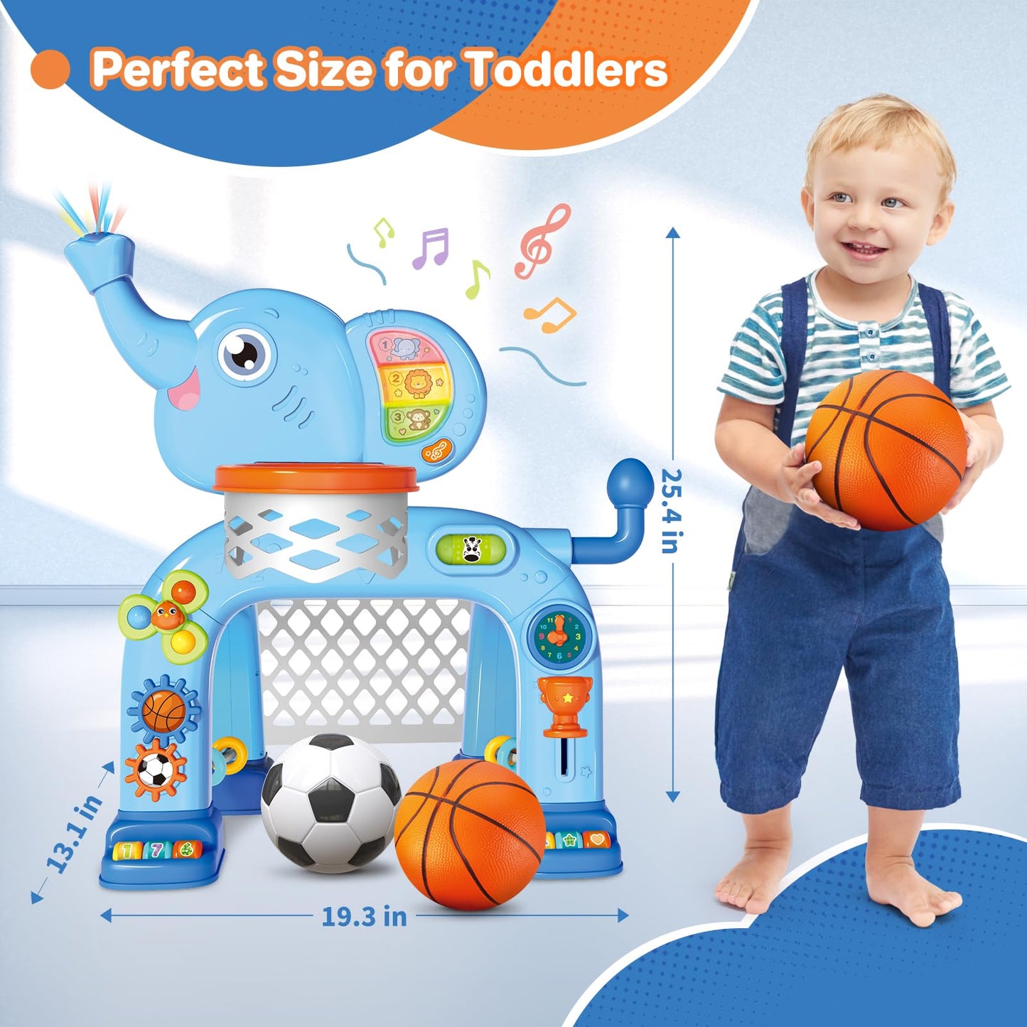 Shemira Toddler Basketball Hoop & Soccer