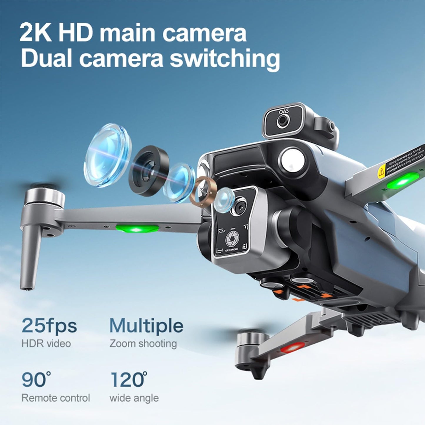 GPS Drone with Camera, 4.5 inch Screen Remote Controller