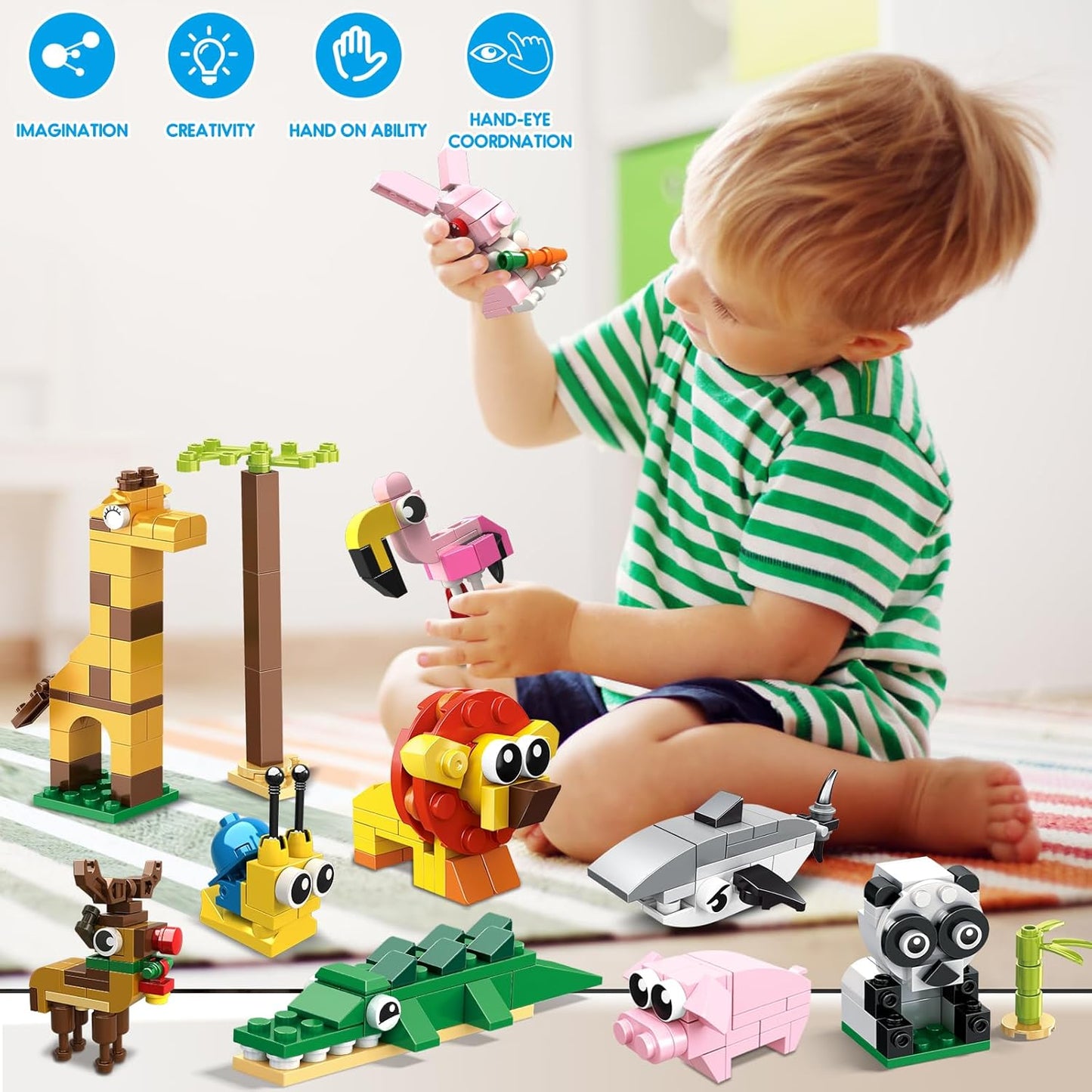 20 Pack Animals Building Blocks Toy for Easter