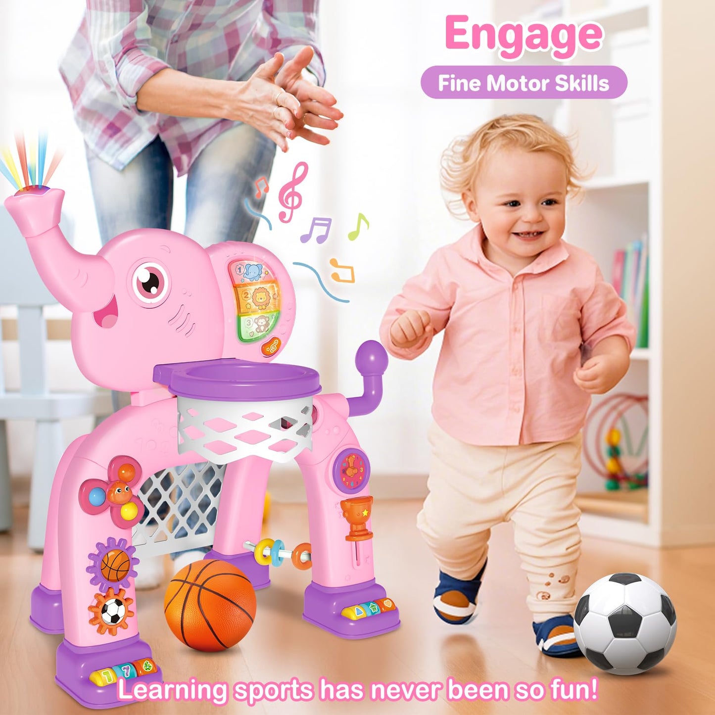 Shemira Toddler Basketball Hoop & Soccer