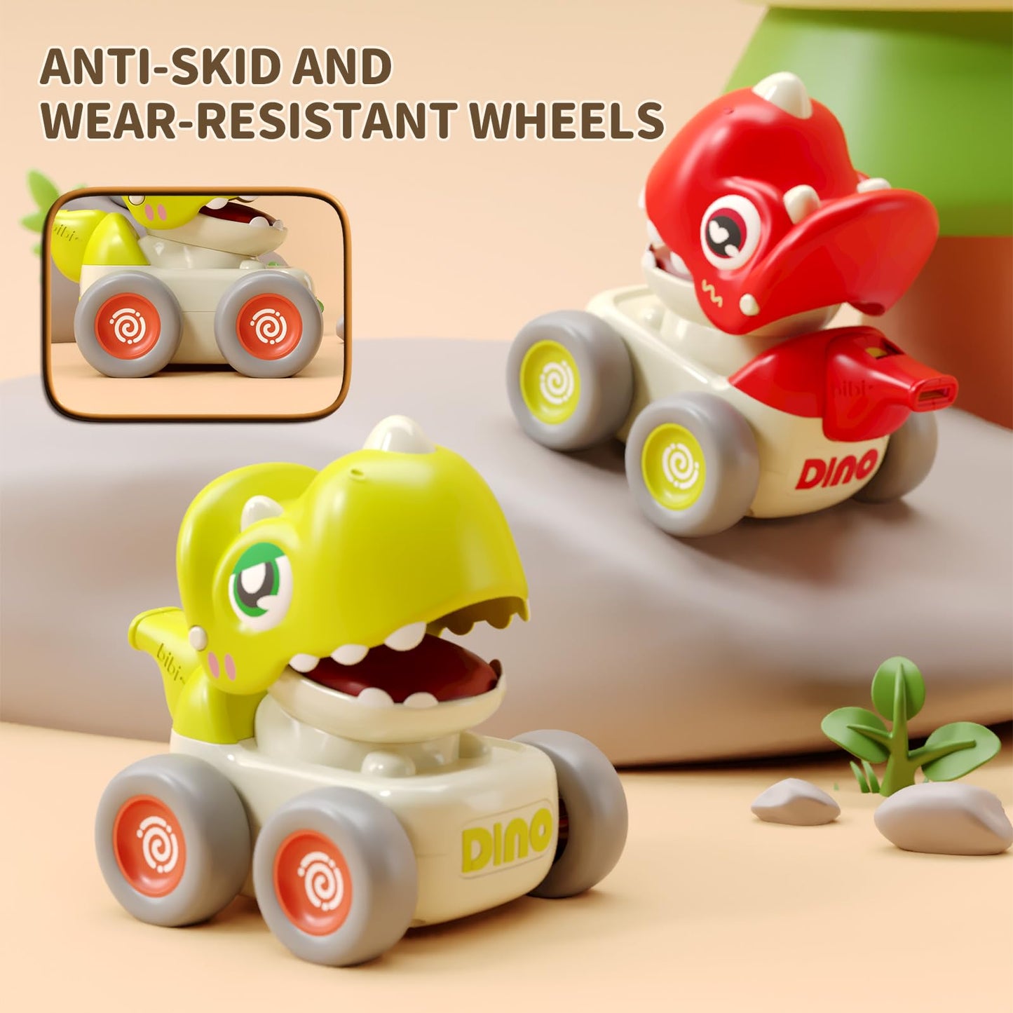 Colorful Animal Whistle Cars – Press & Go Toddler Toys for 1-3 Year Olds, Bright Colors, Perfect Gift**
