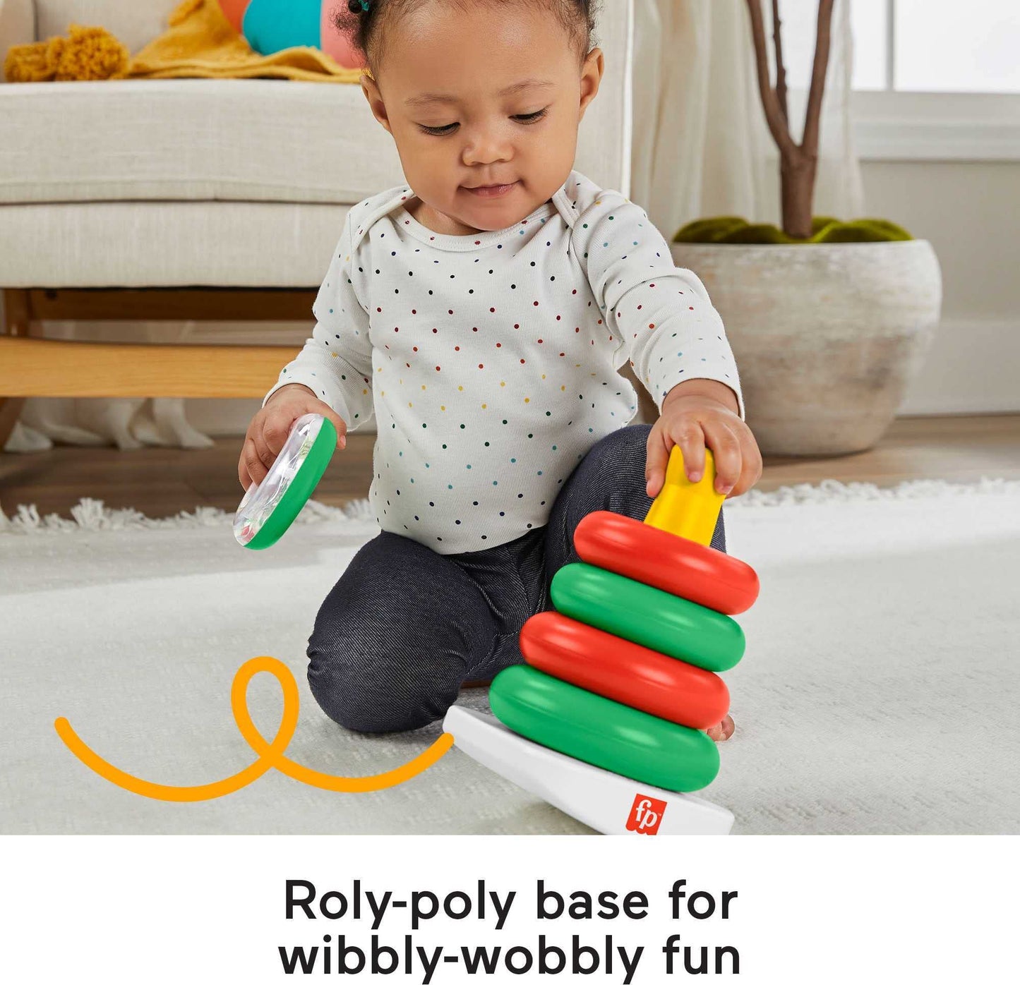 Fisher-Price Infant Toy Set, Baby’s First Blocks (10 Shapes) and Rock-a-Stack Ring Stacking Activity for Ages 6+ Months (Amazon Exclusive)