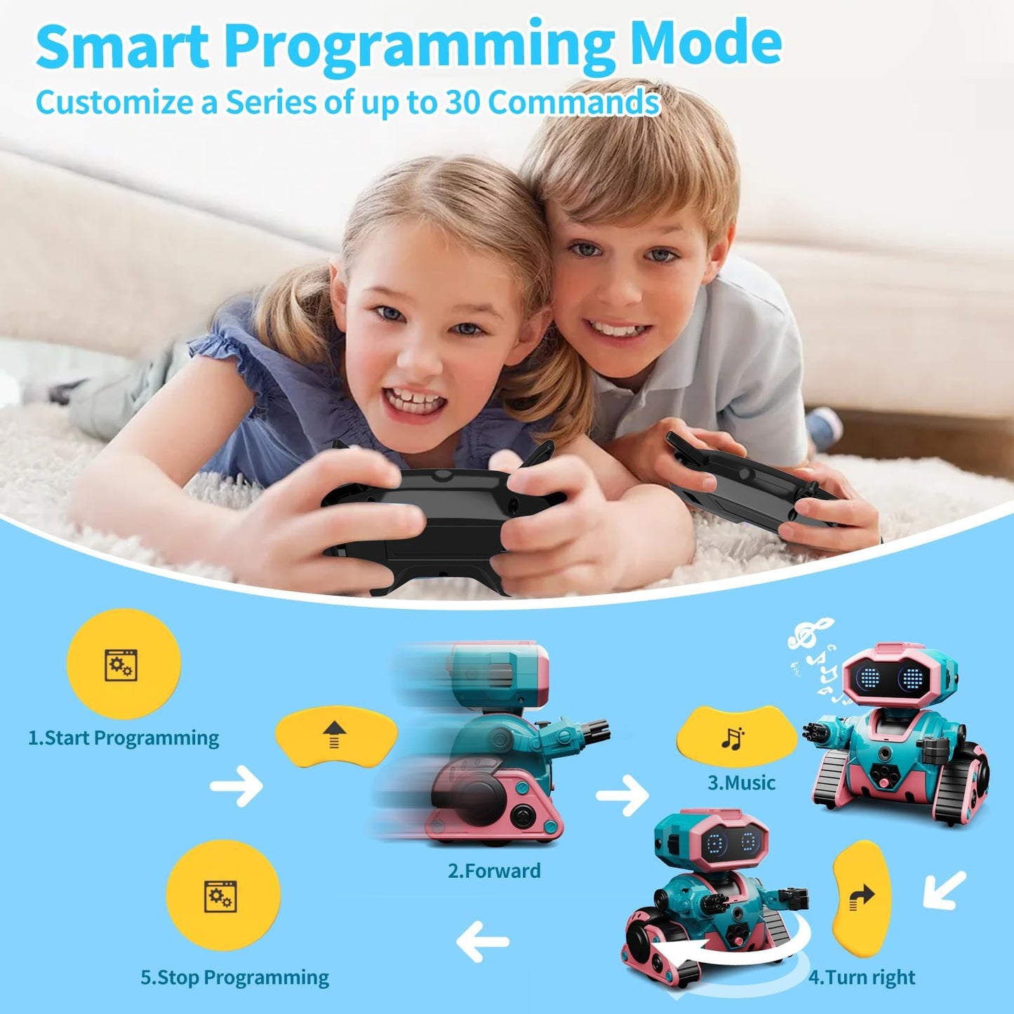 Robot Toys for Boys Girls,Rechargeable RC Robot
