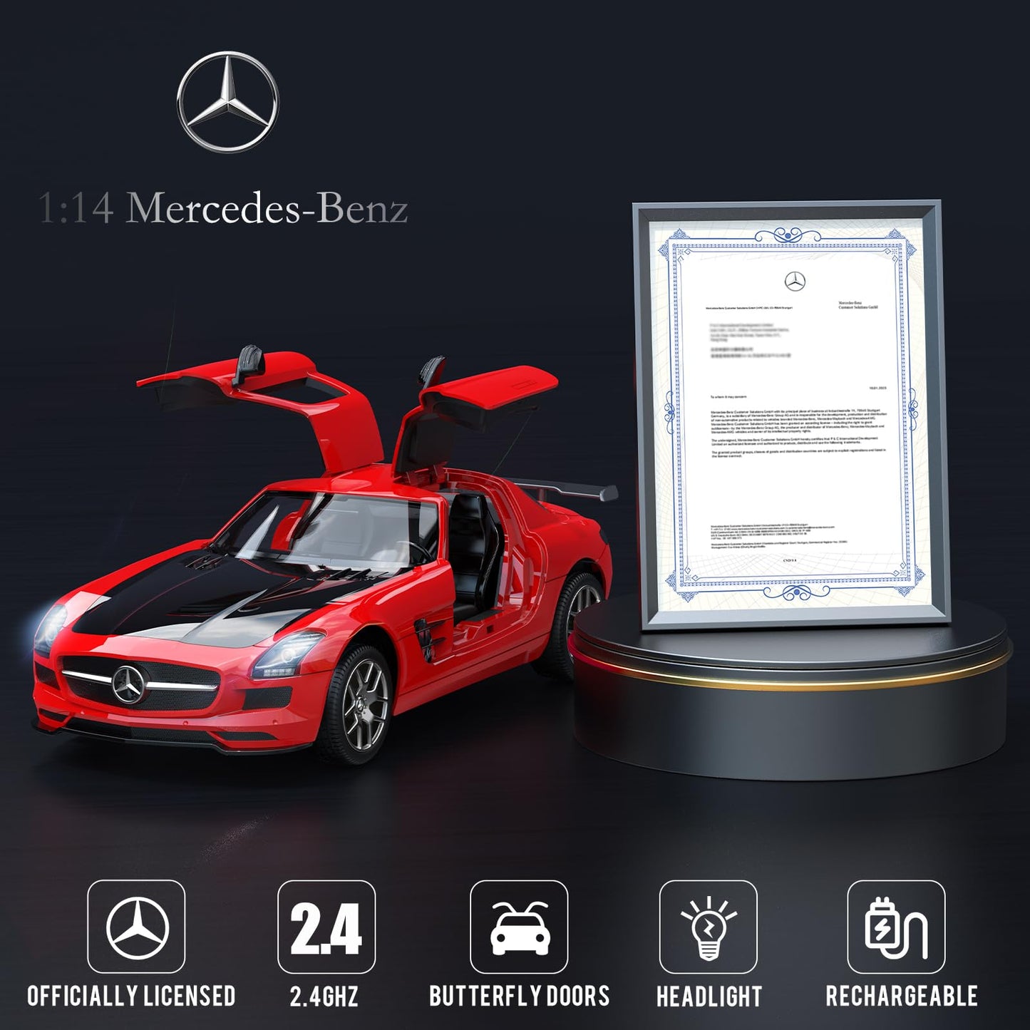Officially Licensed Mercedes-Benz AMG GT 1:14 RC Race Car