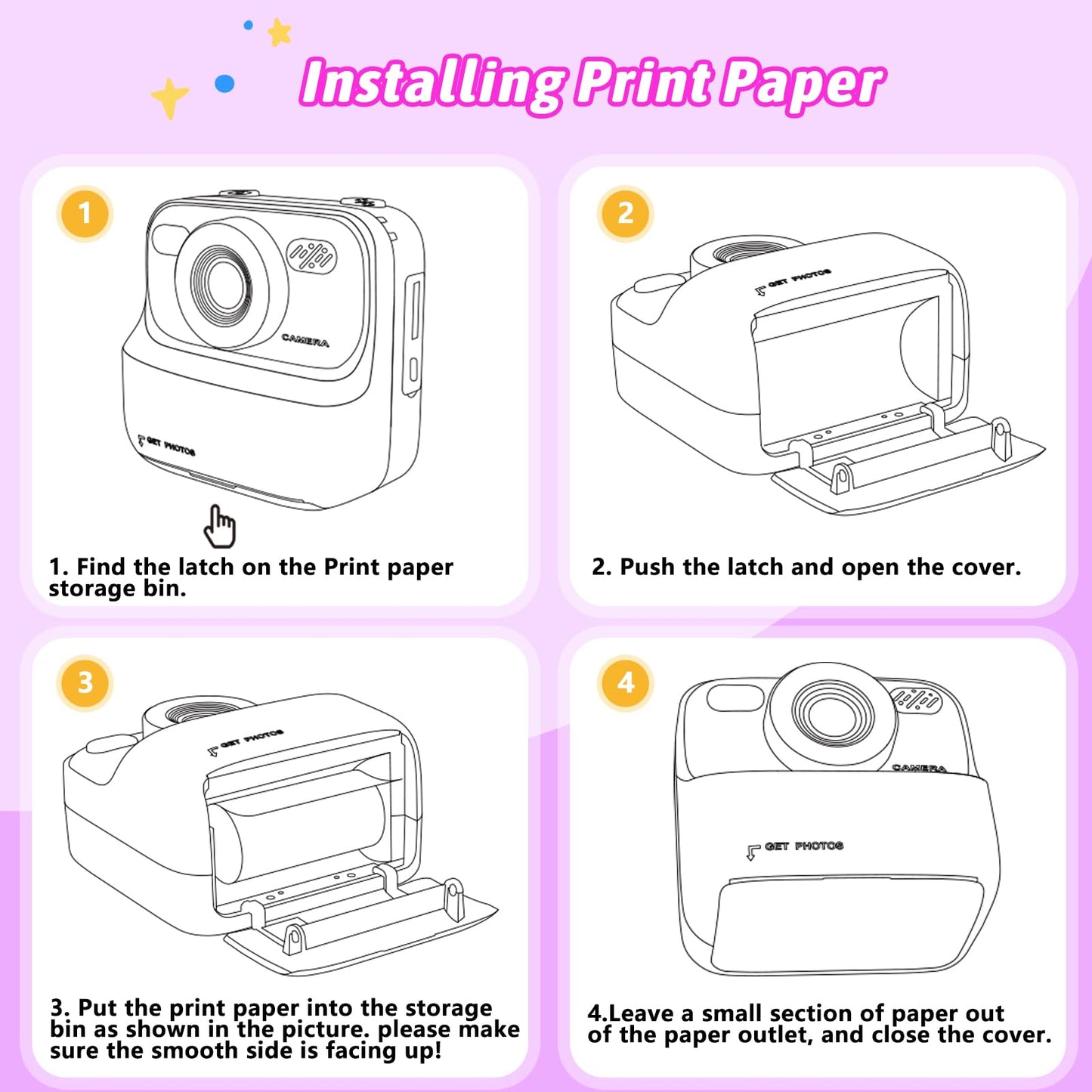 Upgrade Kids Camera Instant Print for Boys and Girls