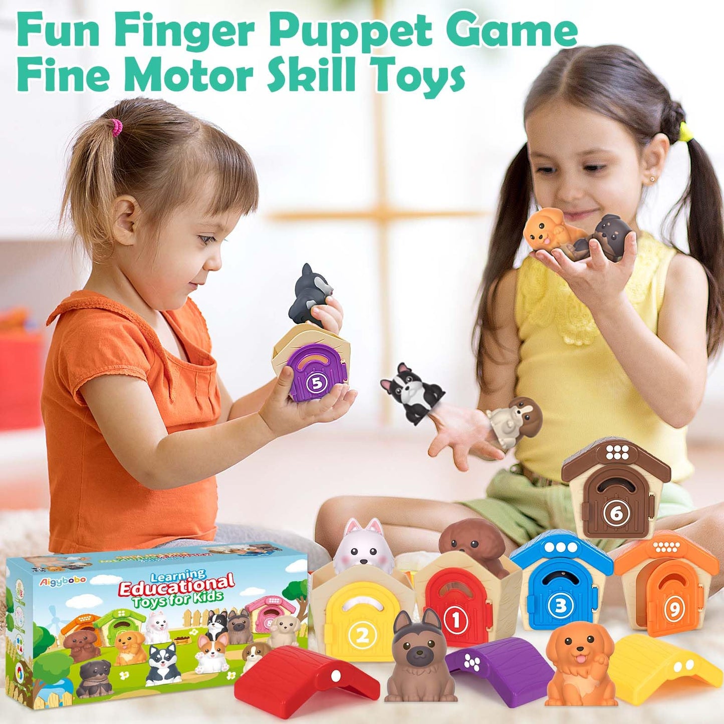 Learning Toys for 1,2,3 Year Old Toddlers, 20Pcs Safari Animals Toys Montessori Counting, Matching & Sorting Fine Motor Games, Christmas Birthday Easter Gift for Baby Boys Girls Age 12-18 Months