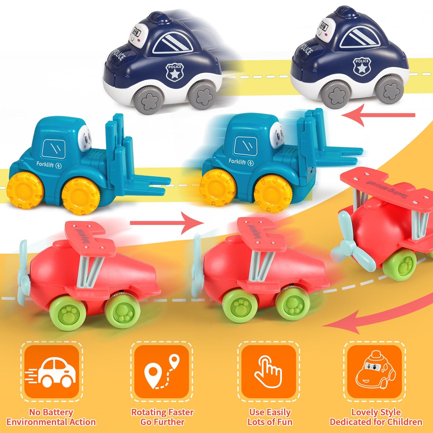 Baby Cranes Car Toys with Playmat