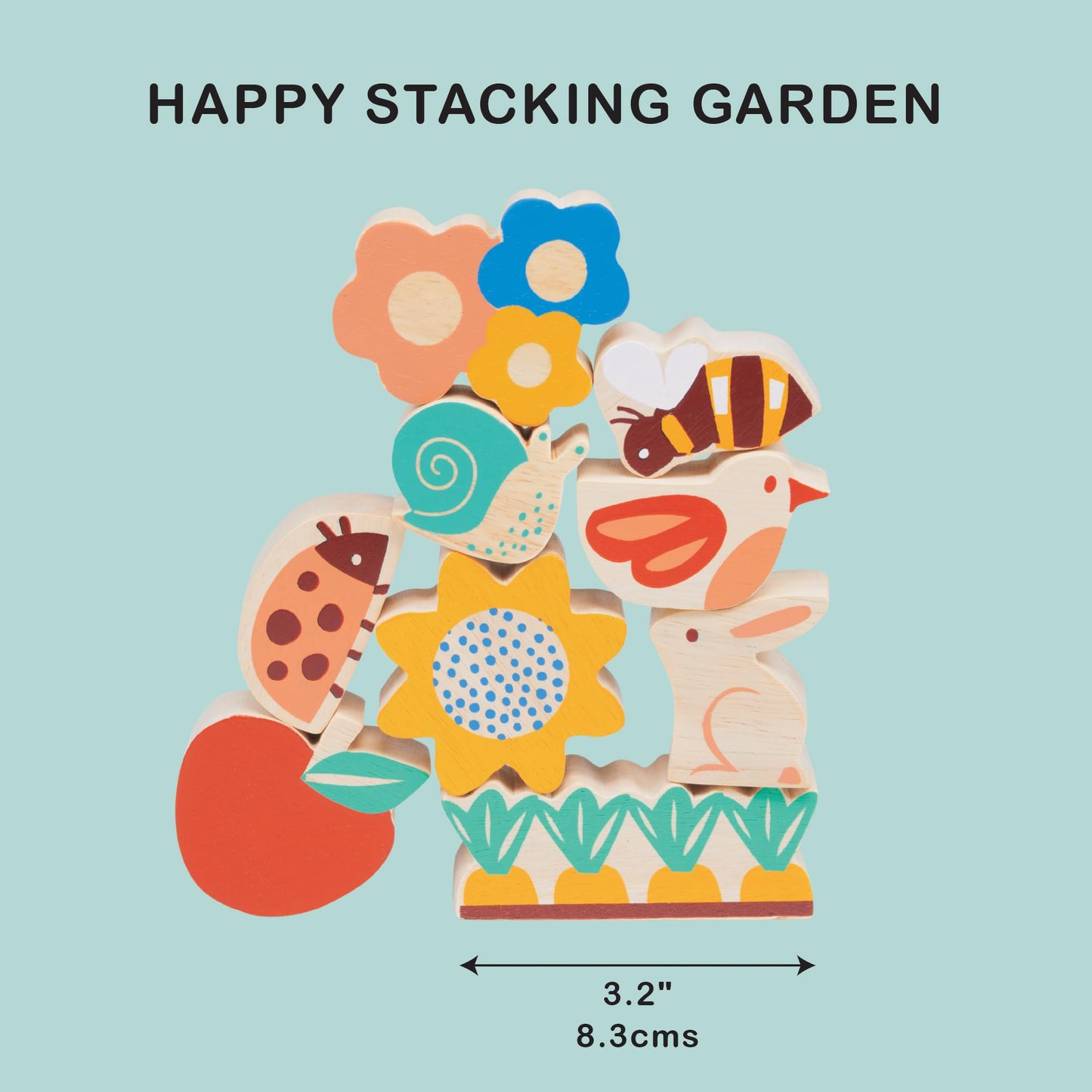 Happy Stacking Safari - 7pc Wooden Stacking Toy