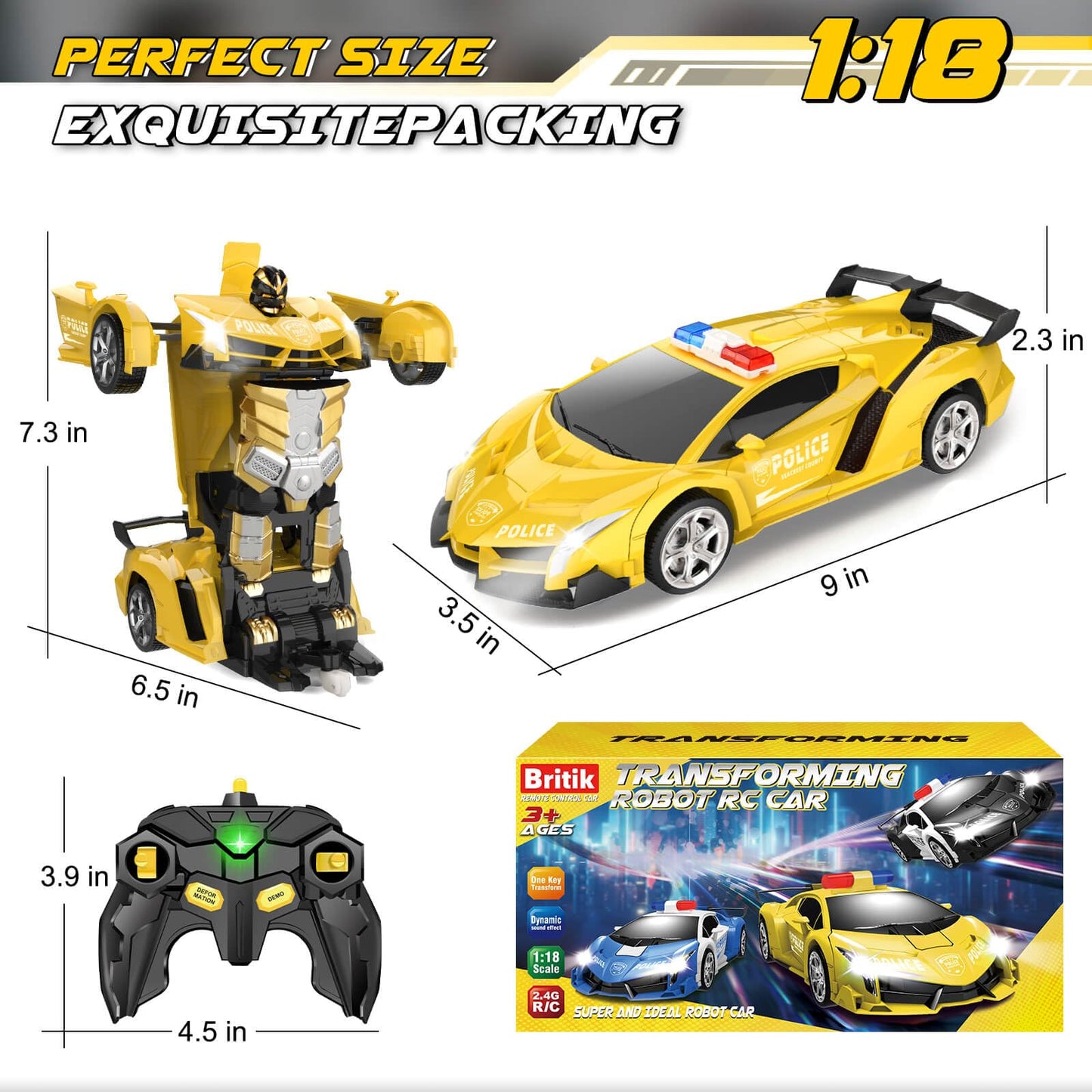 Transform Remote Control Car Toy for Kids