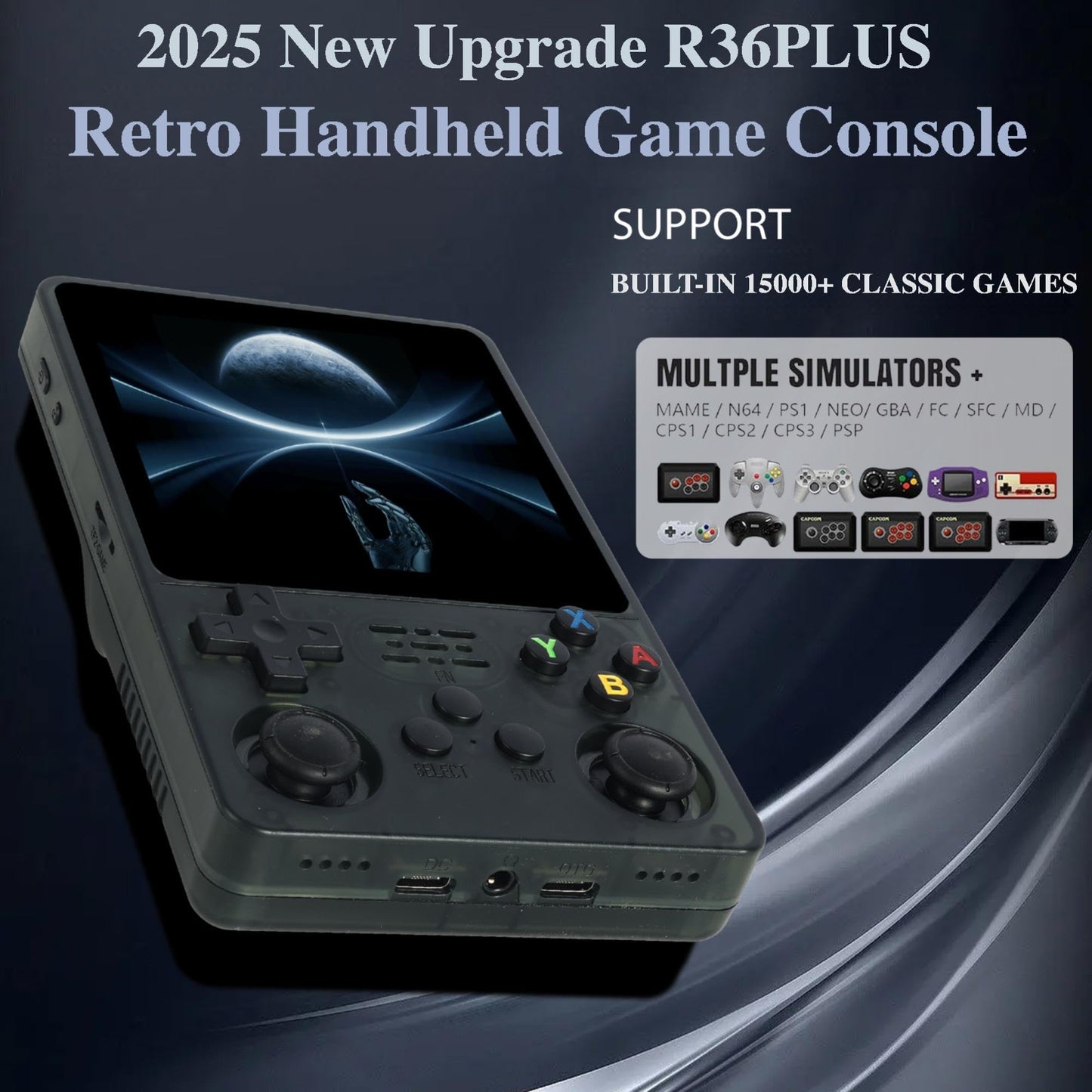 R36plus Handheld Retro Game Console