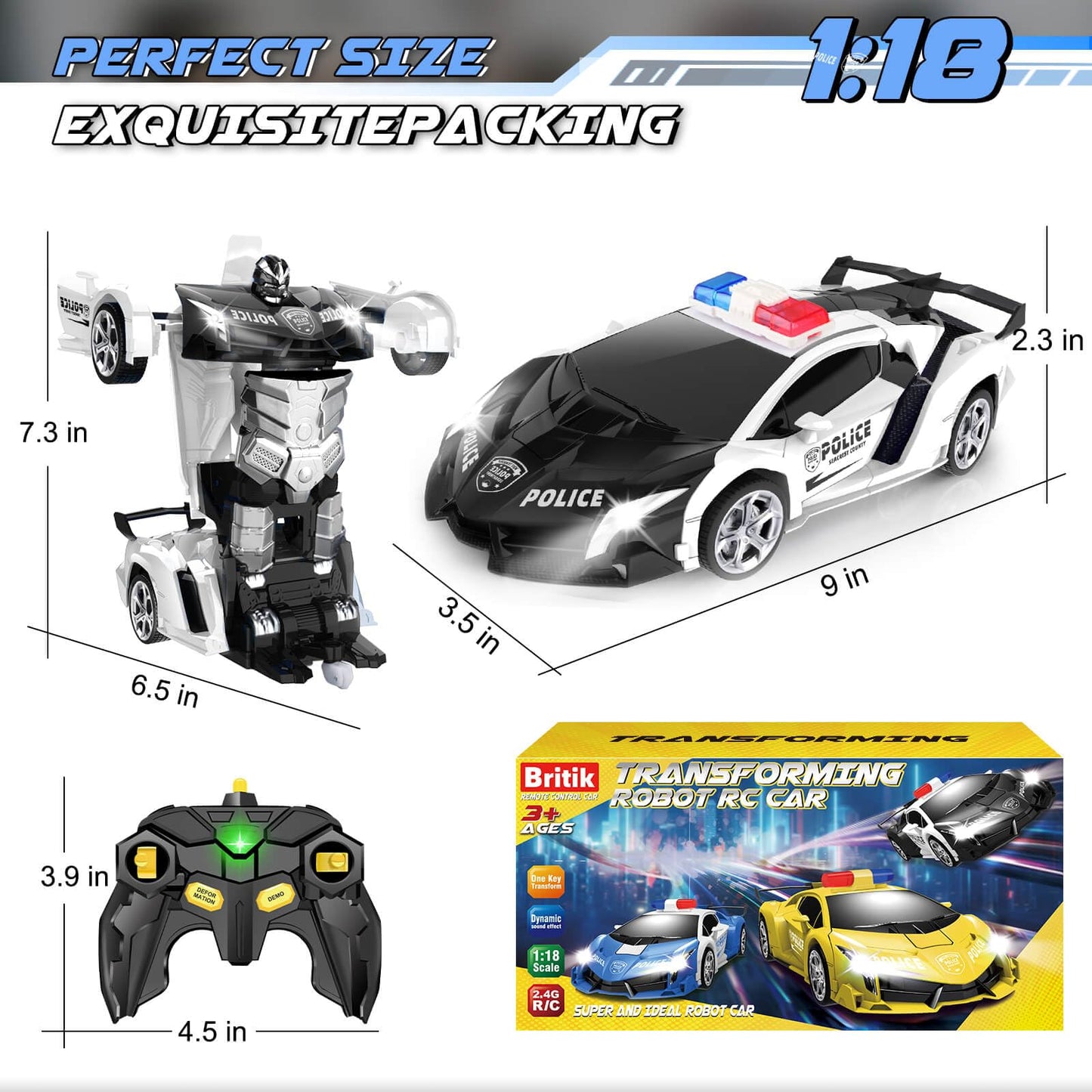 Transform Remote Control Car Toy for Kids