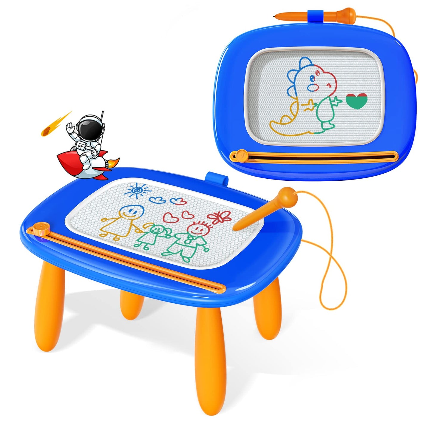 Kikidex Magnetic Drawing Board, Toddler Girl Toys for 1-2 Year Old, Doodle Board Pad Learning and Educational Toys for 1 2 3 Year Old Baby Kids Birthday Gift(Soft Pink)