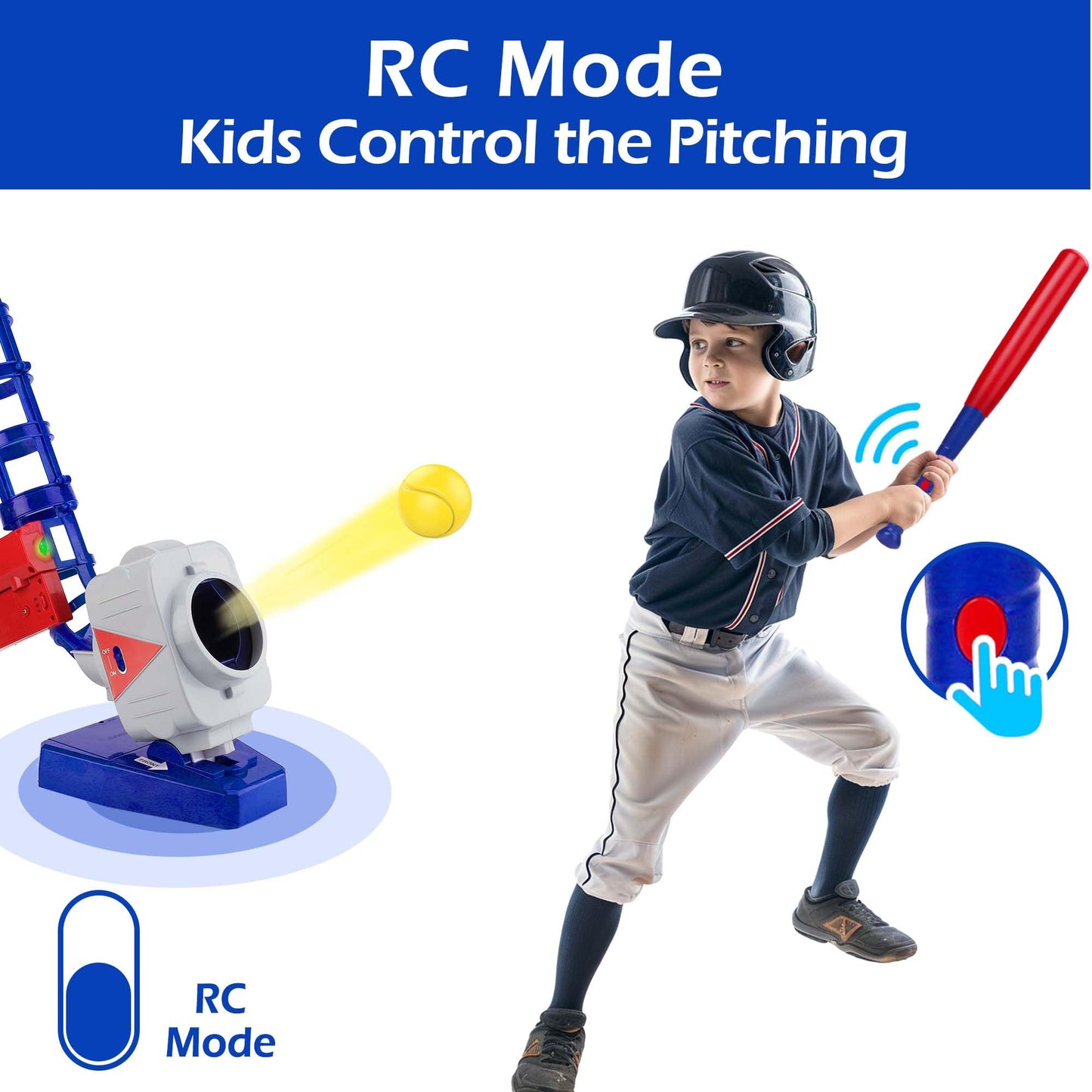 2 in 1 RC Baseball Tennis Pitcher