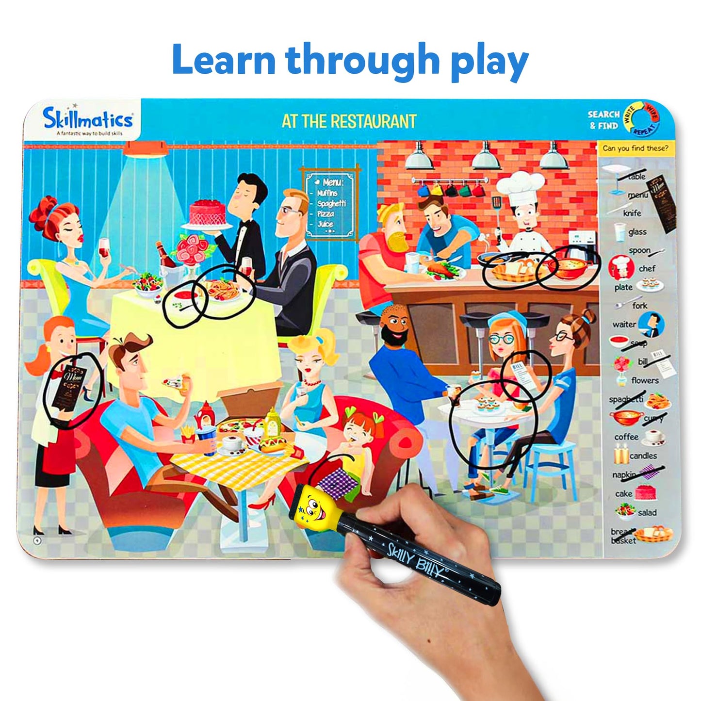 Skillmatics Search and Find Disney Princess Educational Game - Reusable Preschool Learning Activities, Perfect for Toddlers & Kids Who Love Toys, Art & Crafts, Gifts for Boys & Girls Ages 3, 4, 5, 6