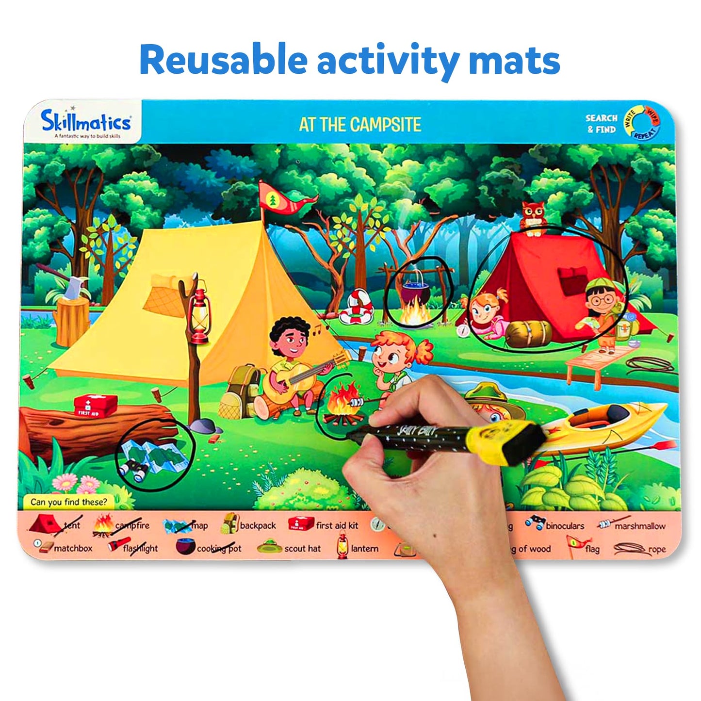 Skillmatics Search and Find Disney Princess Educational Game - Reusable Preschool Learning Activities, Perfect for Toddlers & Kids Who Love Toys, Art & Crafts, Gifts for Boys & Girls Ages 3, 4, 5, 6