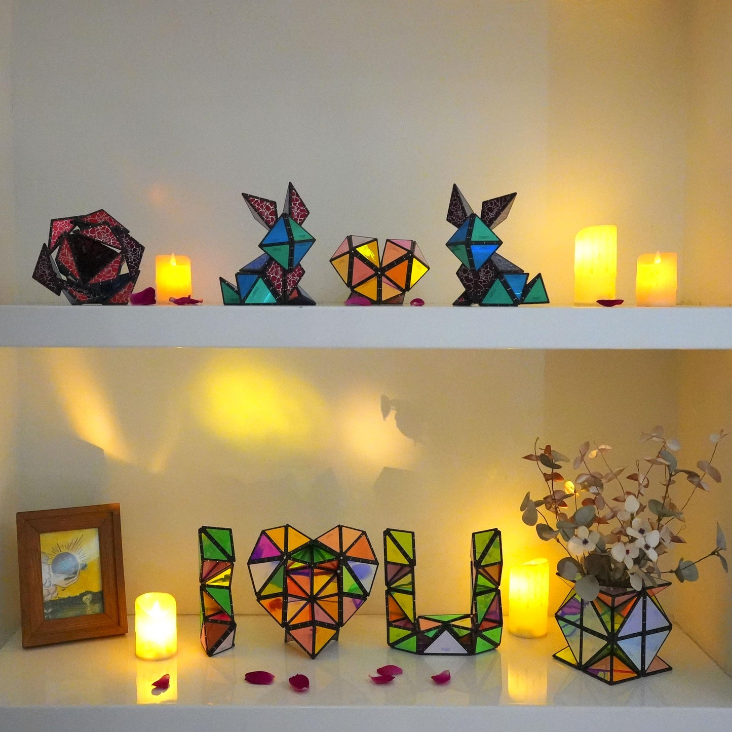 Magnets, Glowing, Holographic Pyramid Puzzle Game