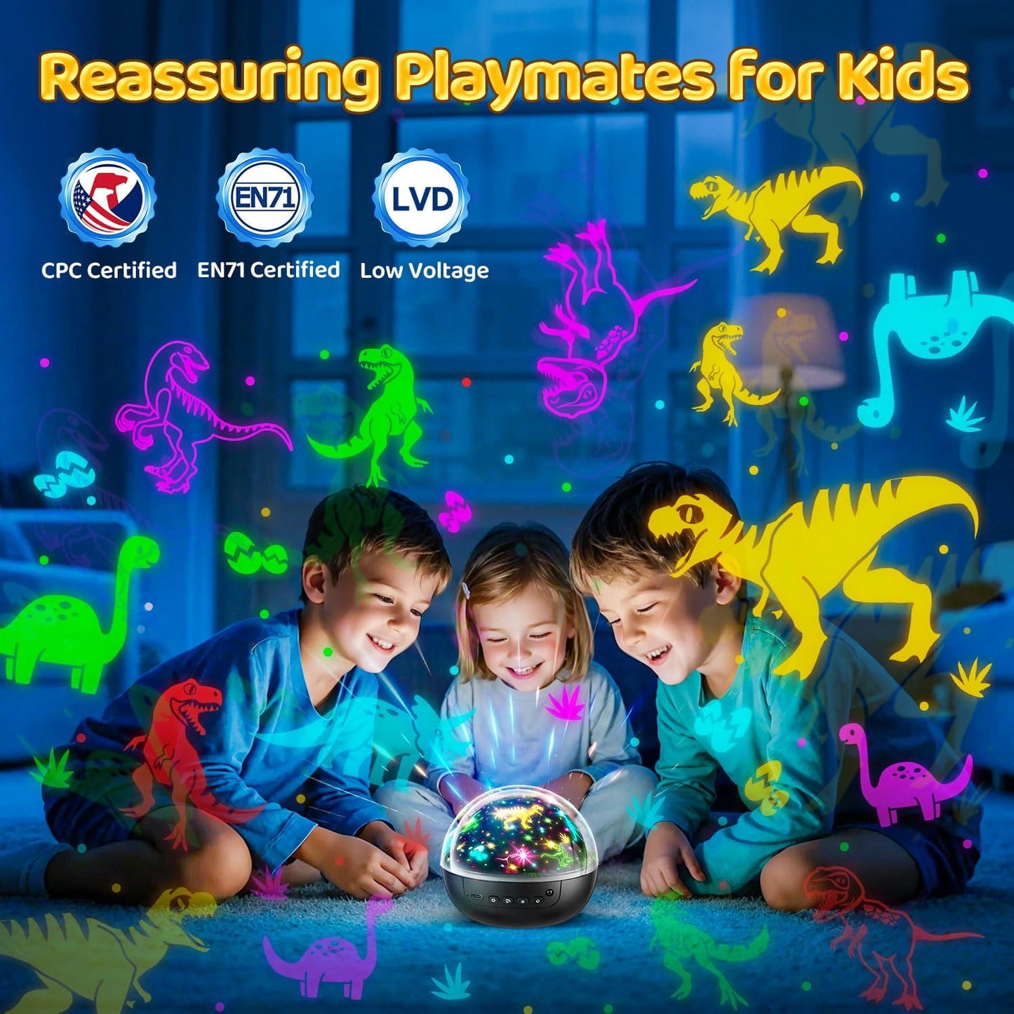 Dinosaur Toys for Kids 3-5,【Remote+3 Films+93 Effects】Dinosaur Toys for Kids 2-4,【3 Timer+5 Brightness】Toys for 5 Year Old Boy Toys Age 3,Rotate Night Light Projector,Toddler Night Light Projector
