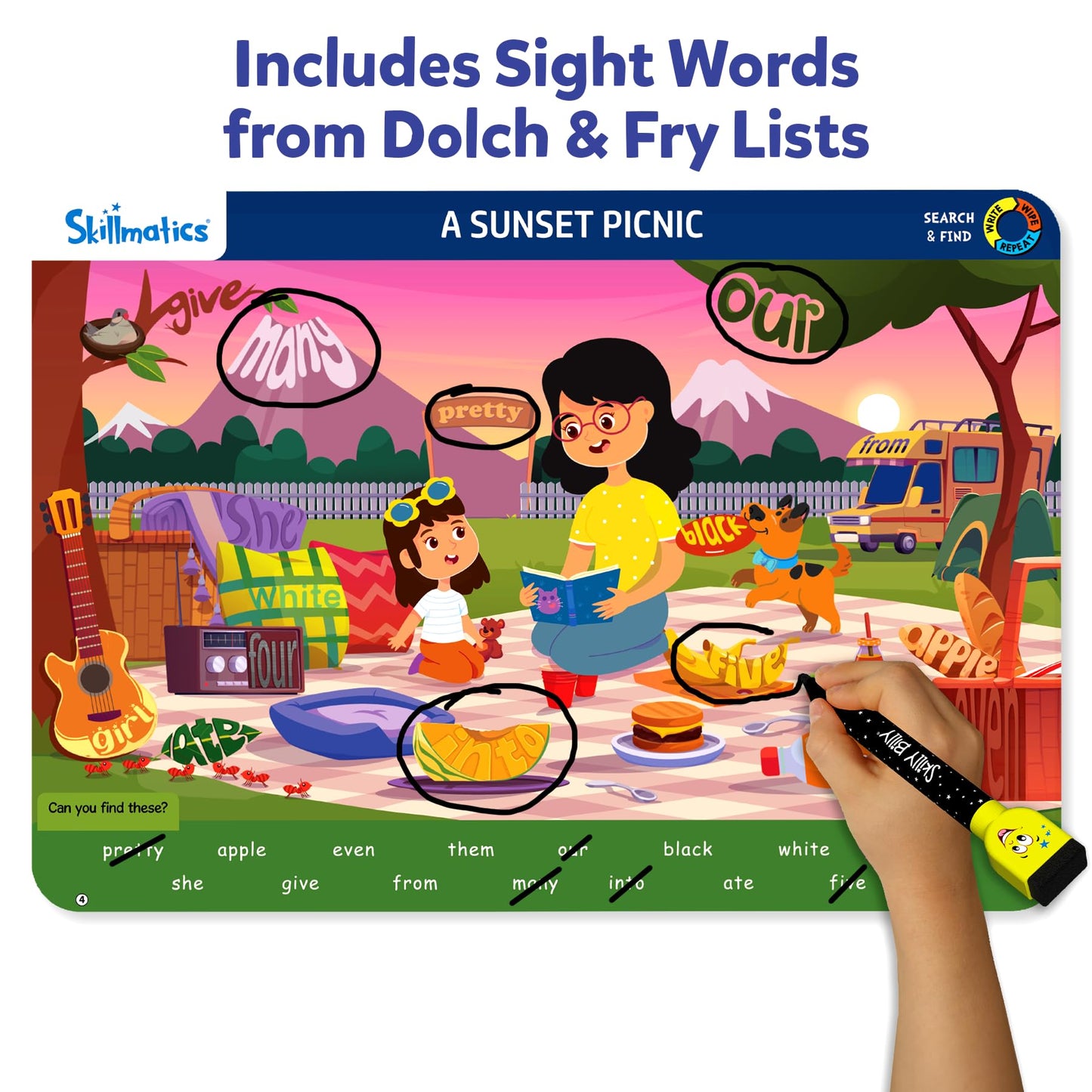 Skillmatics Search and Find Disney Princess Educational Game - Reusable Preschool Learning Activities, Perfect for Toddlers & Kids Who Love Toys, Art & Crafts, Gifts for Boys & Girls Ages 3, 4, 5, 6