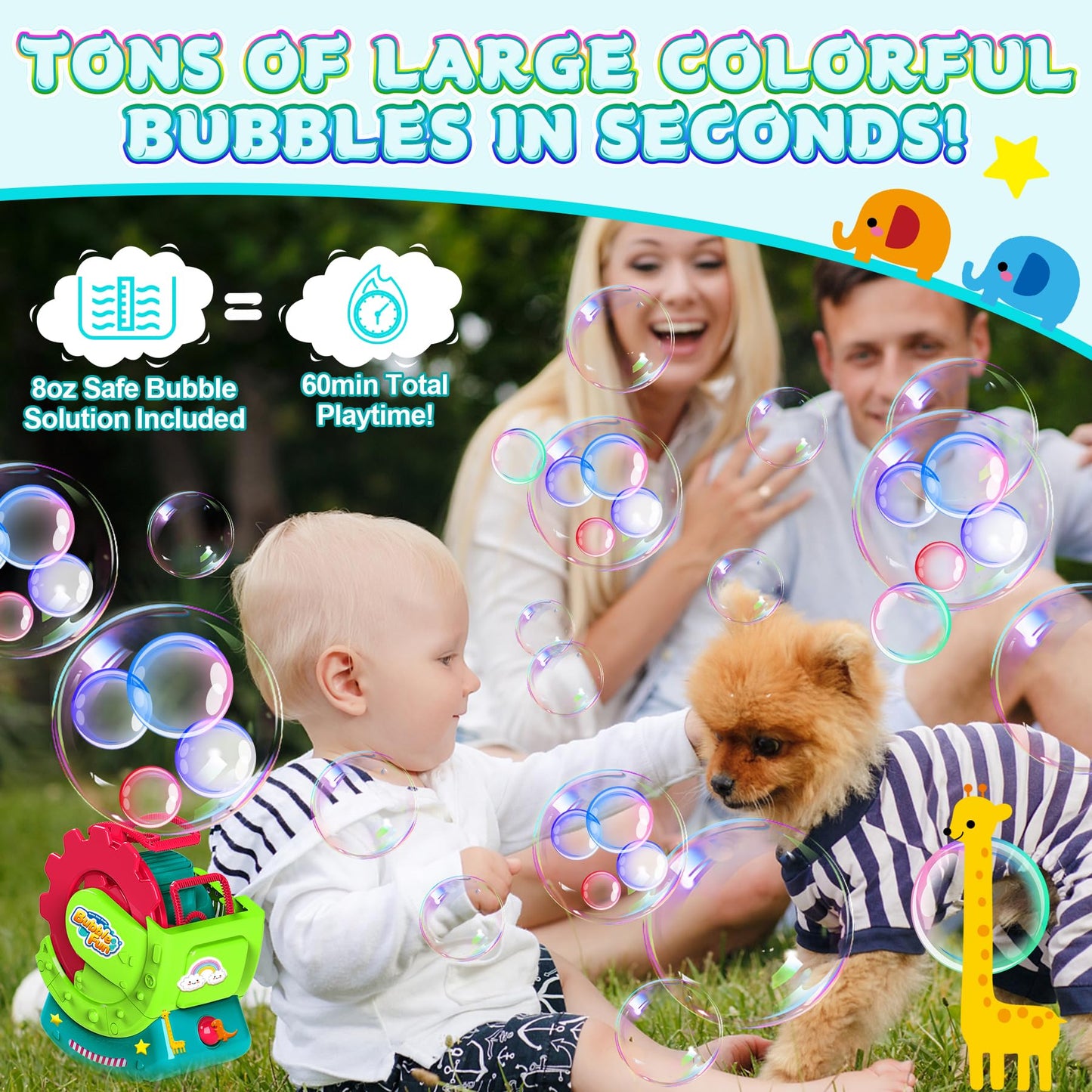 Bubble Machine for Toddlers Kids