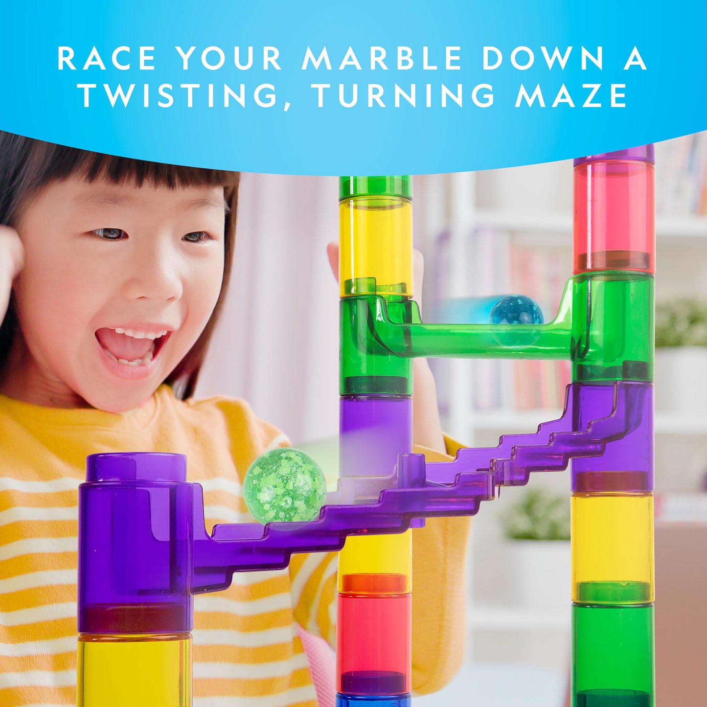 Glowing Marble Run Construction Set