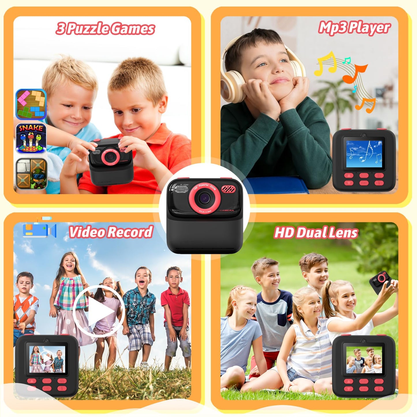 Upgrade Kids Camera Instant Print for Boys and Girls