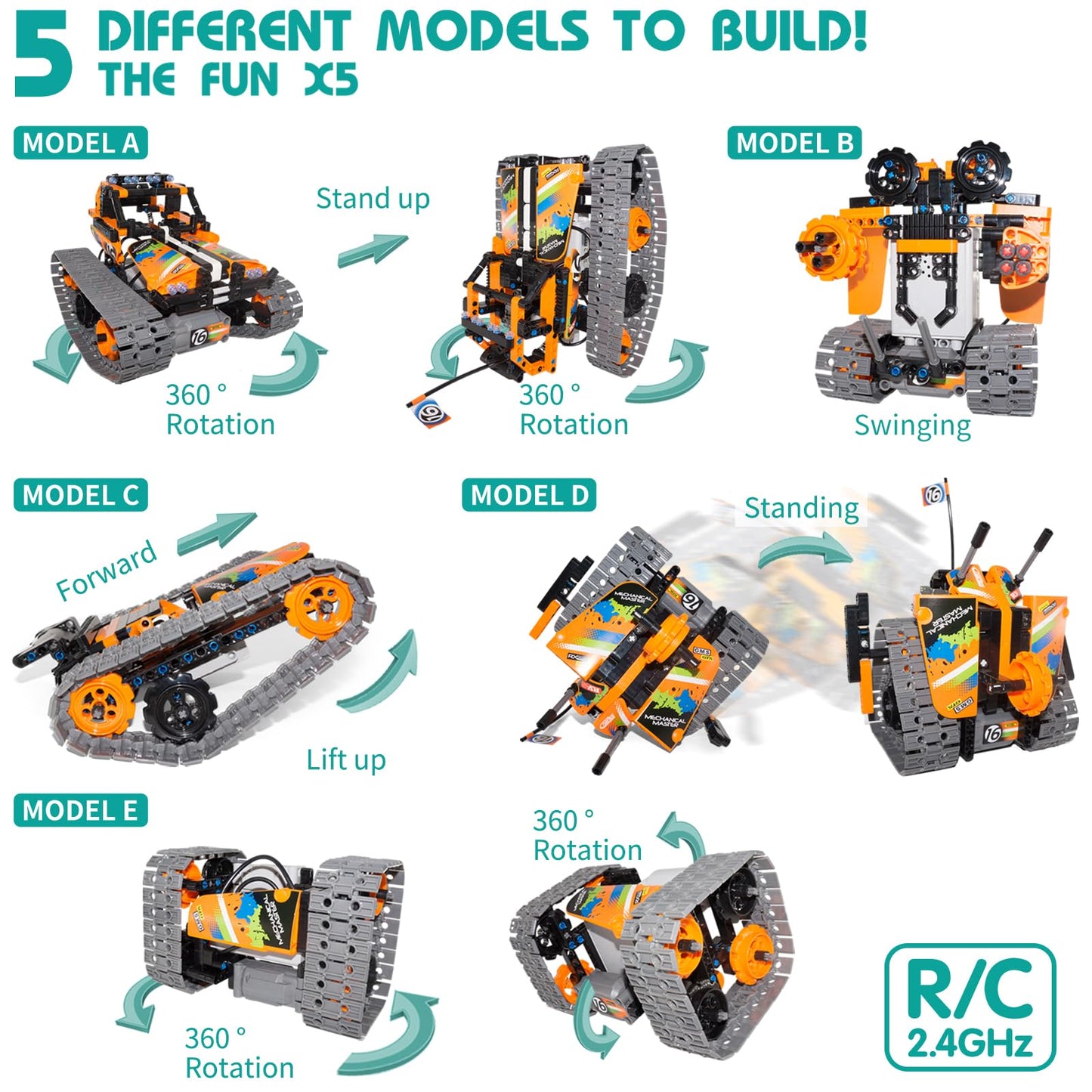 5 in 1 Remote Control Building Kit