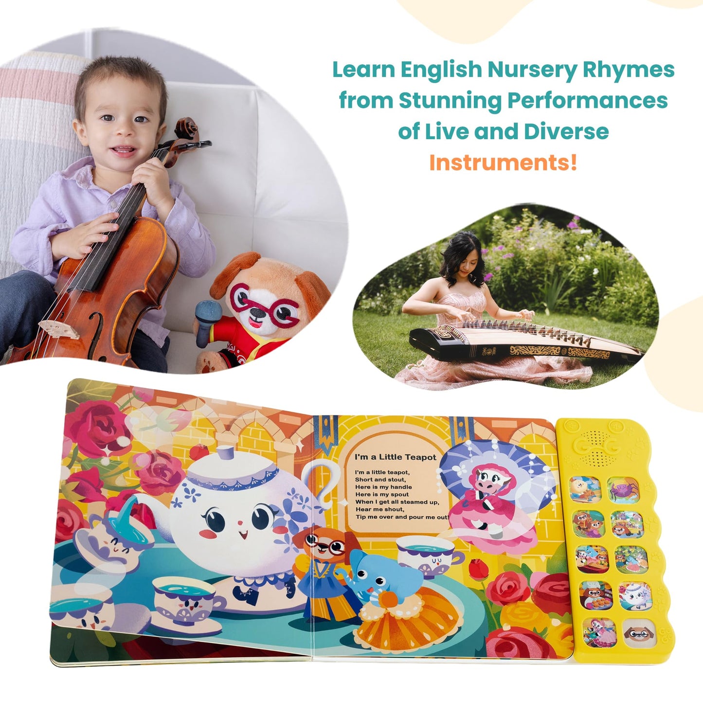 GO GO Creative Nursery Rhymes: Nursery Rhyme Books, Sound Books, 9 Songs, Musical Books for Toddlers 1-3, Talking Books for Toddlers 1-3, Music Books for Toddlers 1-3, Baby Music Book