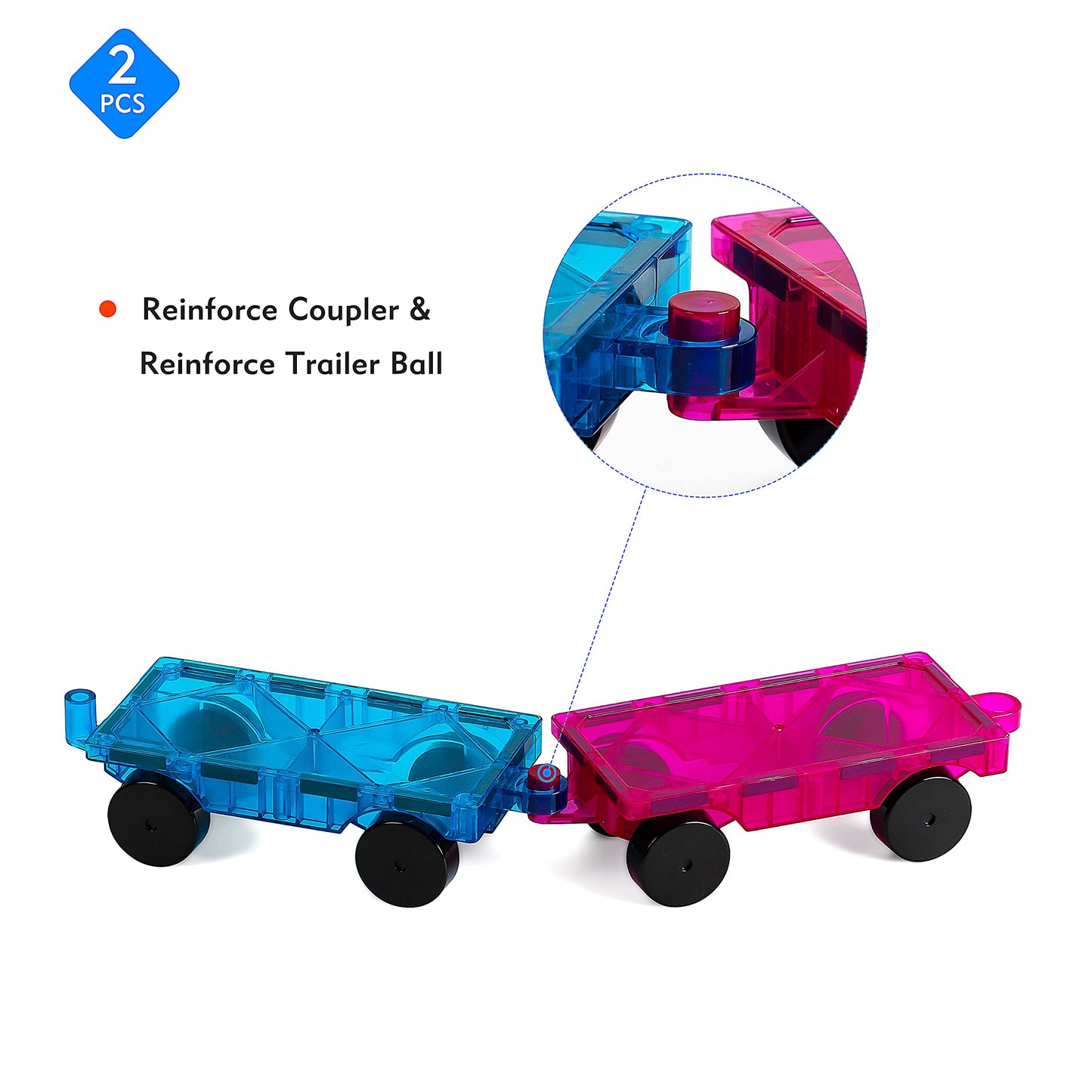 Magnetic Tiles Car Set Truck Kit Toys