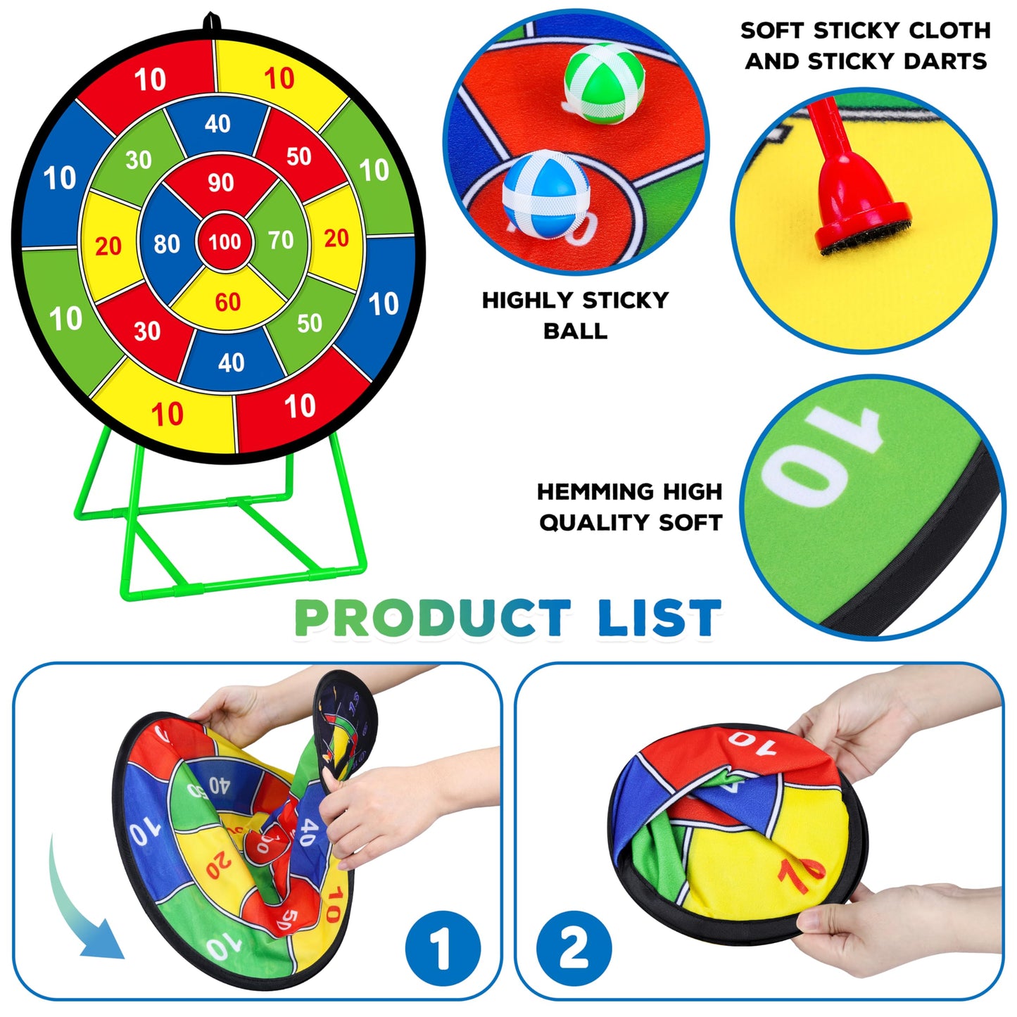 Large Dart Board for Kids
