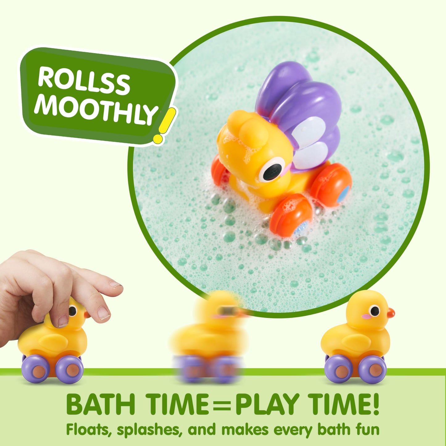 JOYIN Cartoon Cars, Soft Rubber Toy Car Set, Mini Vehicles, Bath Toy Car for Toddlers, Gift for Boys and Girls Easter Basket Stuffers, Summer Beach and Pool Activity, Party Favors for Kids
