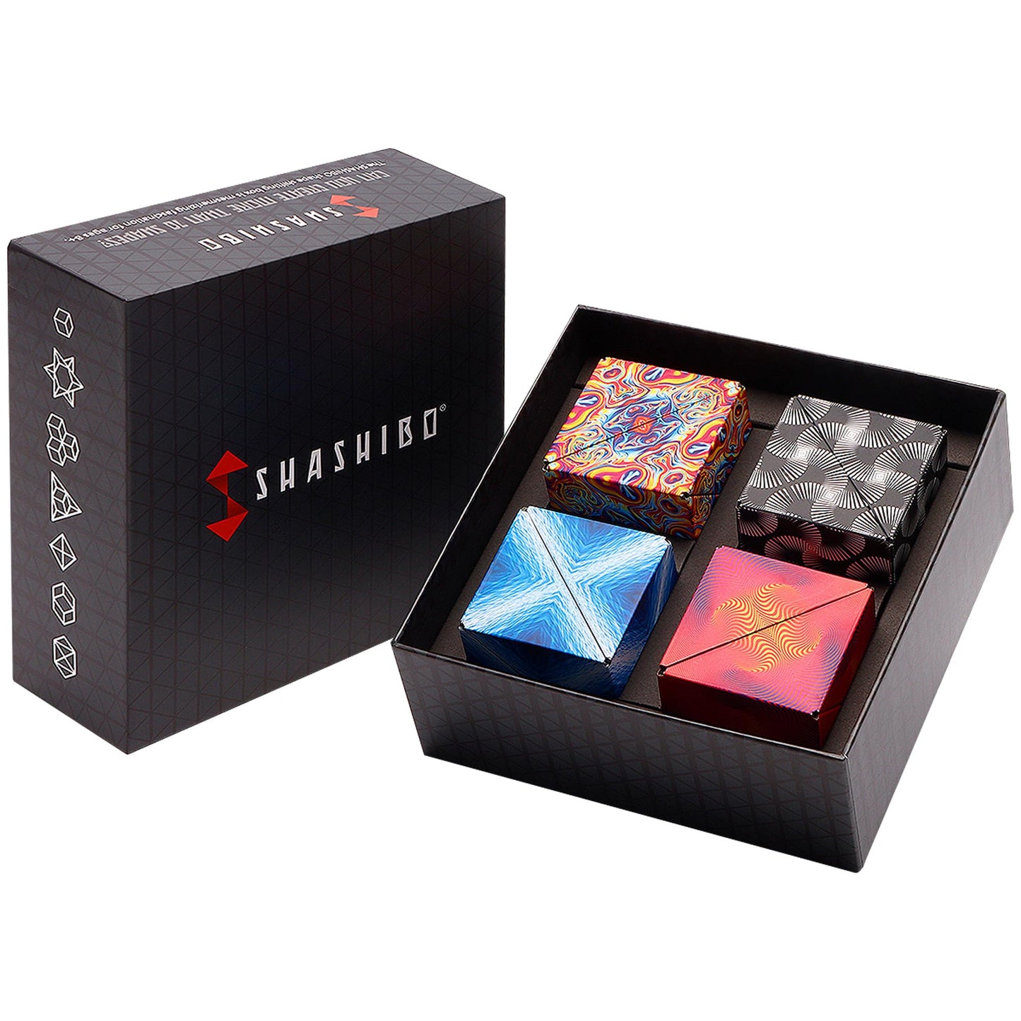 Shashibo Shape Shifting Box - STEM Magnetic Fidget Cube That Transforms Into Over 70 Shapes, Download Fun in Motion Toys Mobile App (Spaced Out)
