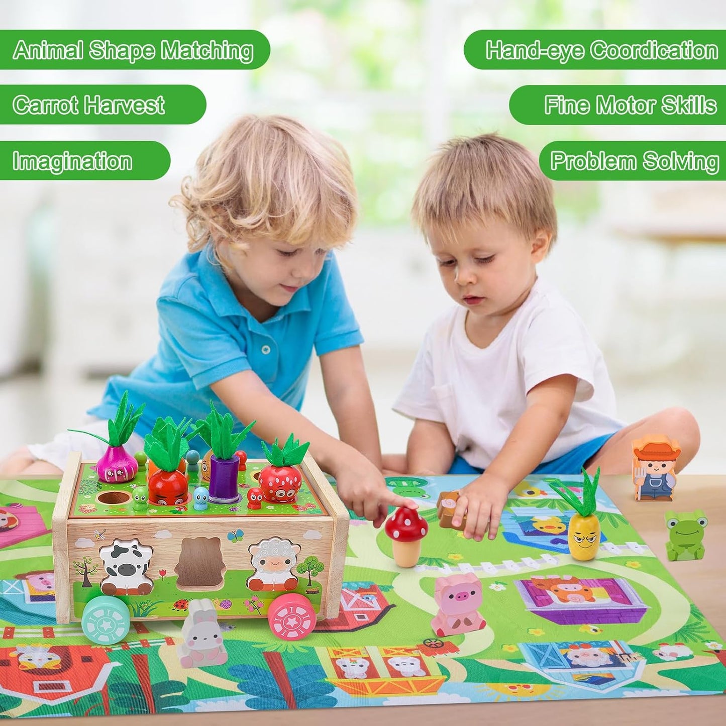 Toddler Montessori Wooden Farm Toys