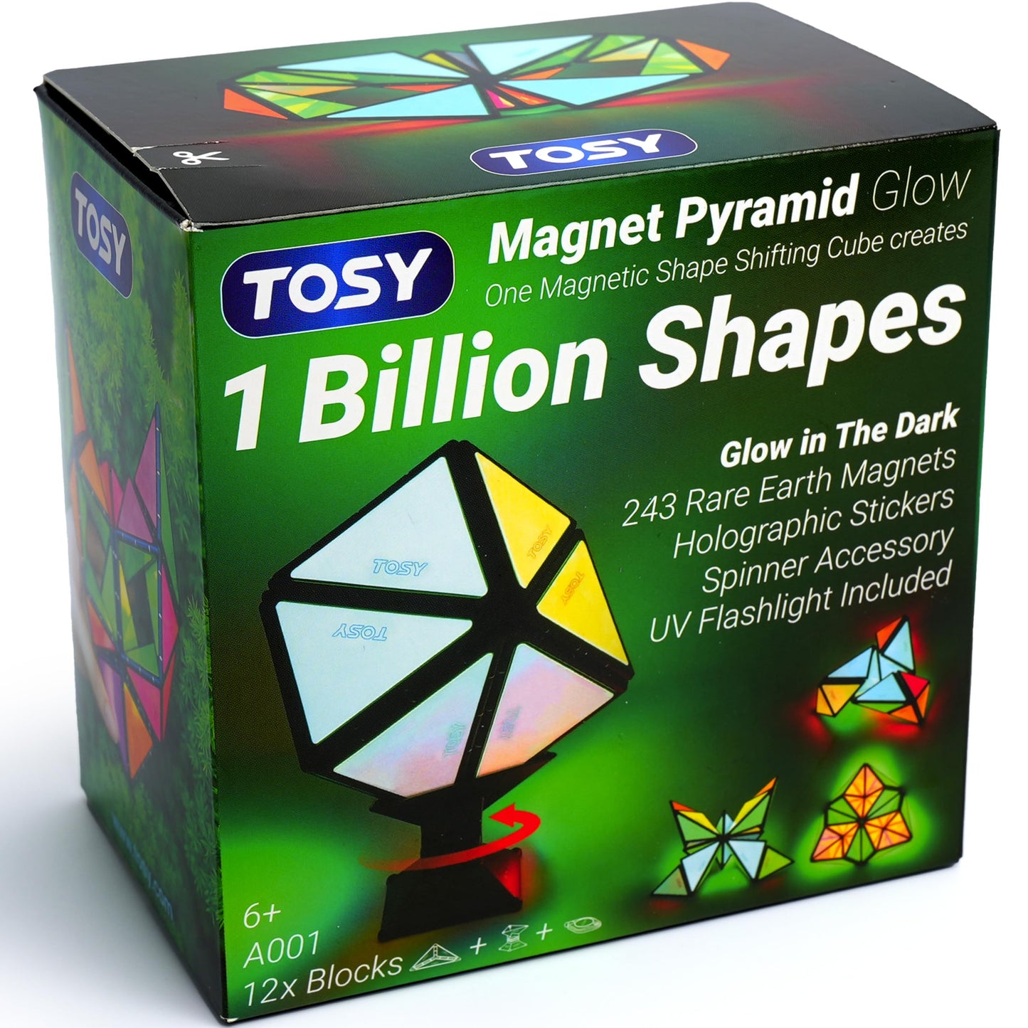 Magnets, Glowing, Holographic Pyramid Puzzle Game