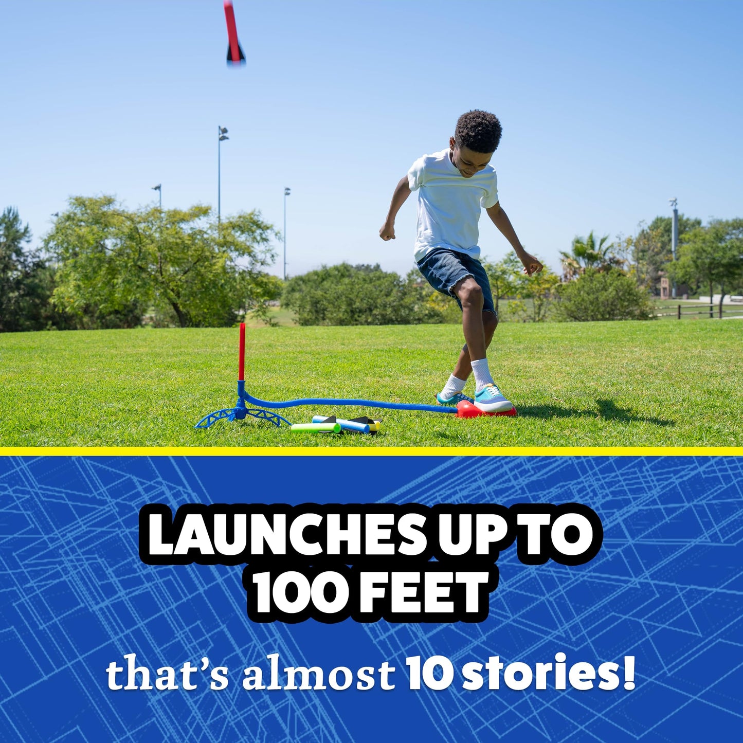 Stomp Rocket Jr Multi-Color Rocket Launcher for Kids