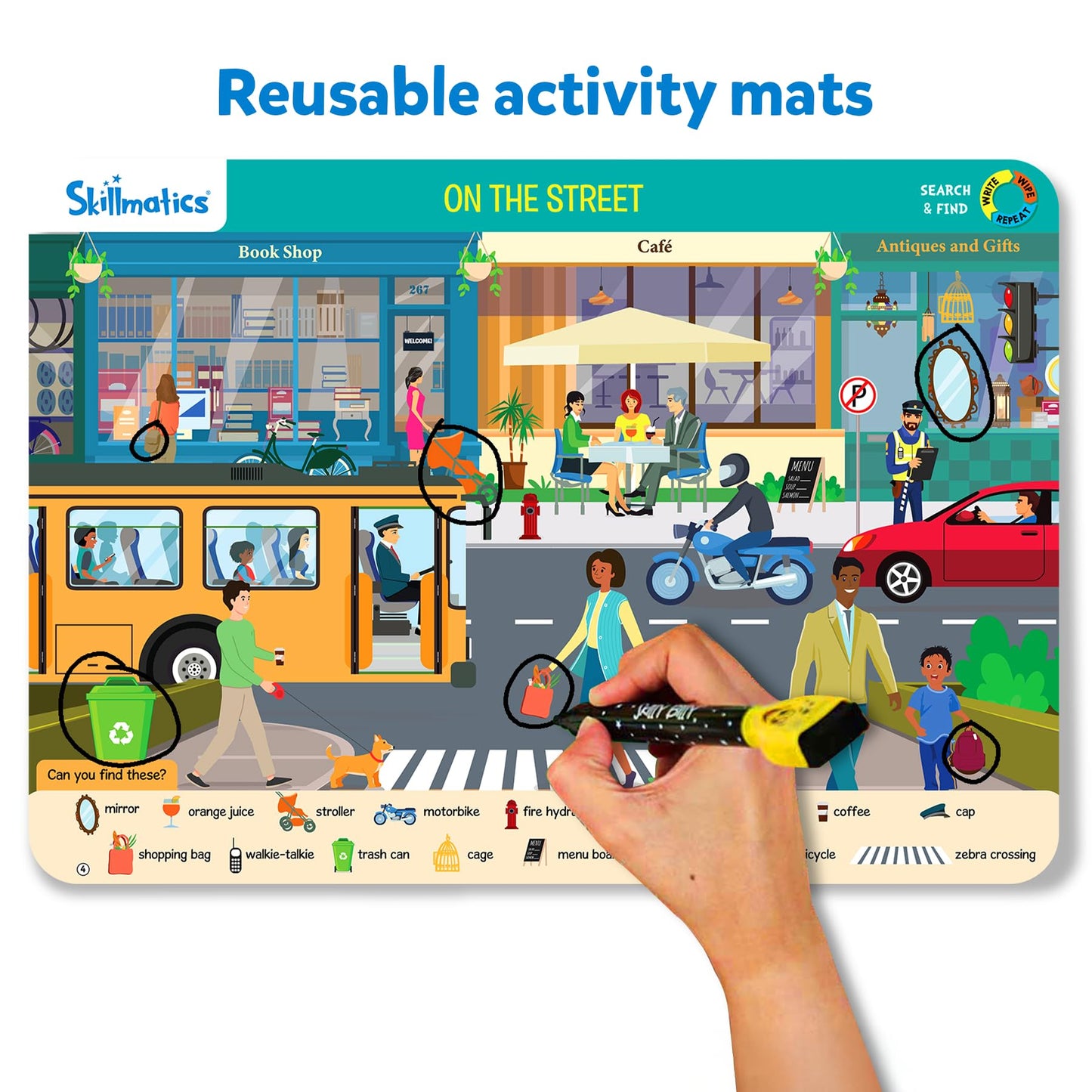 Skillmatics Search and Find Disney Princess Educational Game - Reusable Preschool Learning Activities, Perfect for Toddlers & Kids Who Love Toys, Art & Crafts, Gifts for Boys & Girls Ages 3, 4, 5, 6