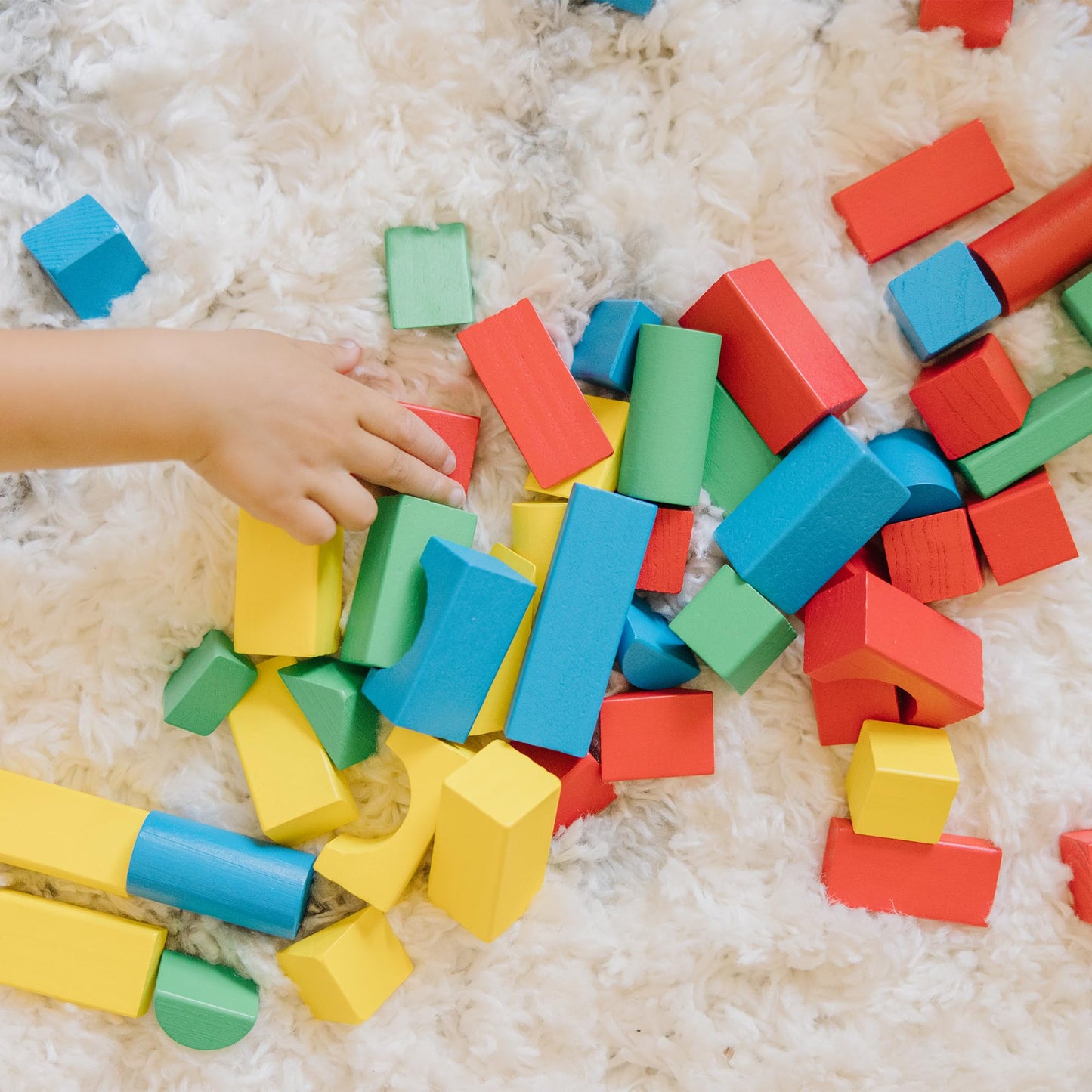 Melissa & Doug Wooden Building Blocks Set