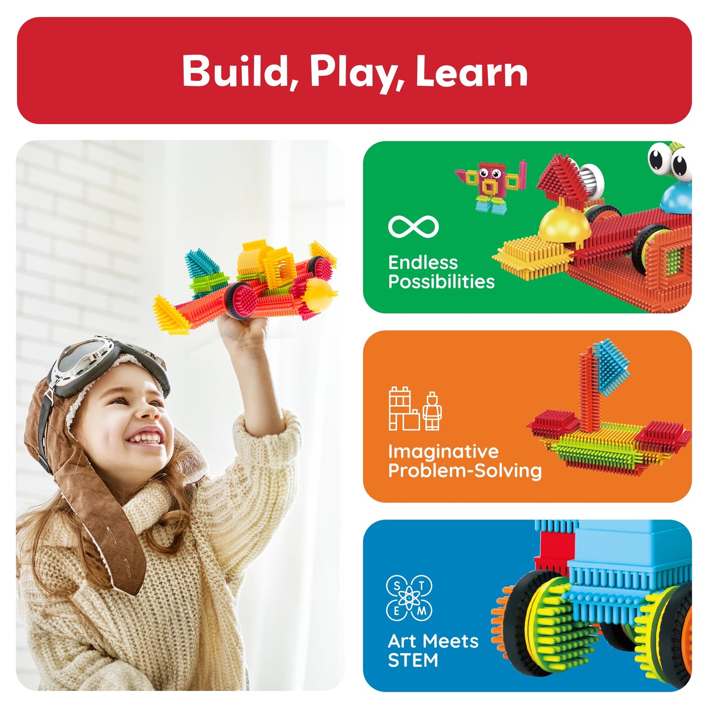 Interlocking Building Blocks Tiles Set