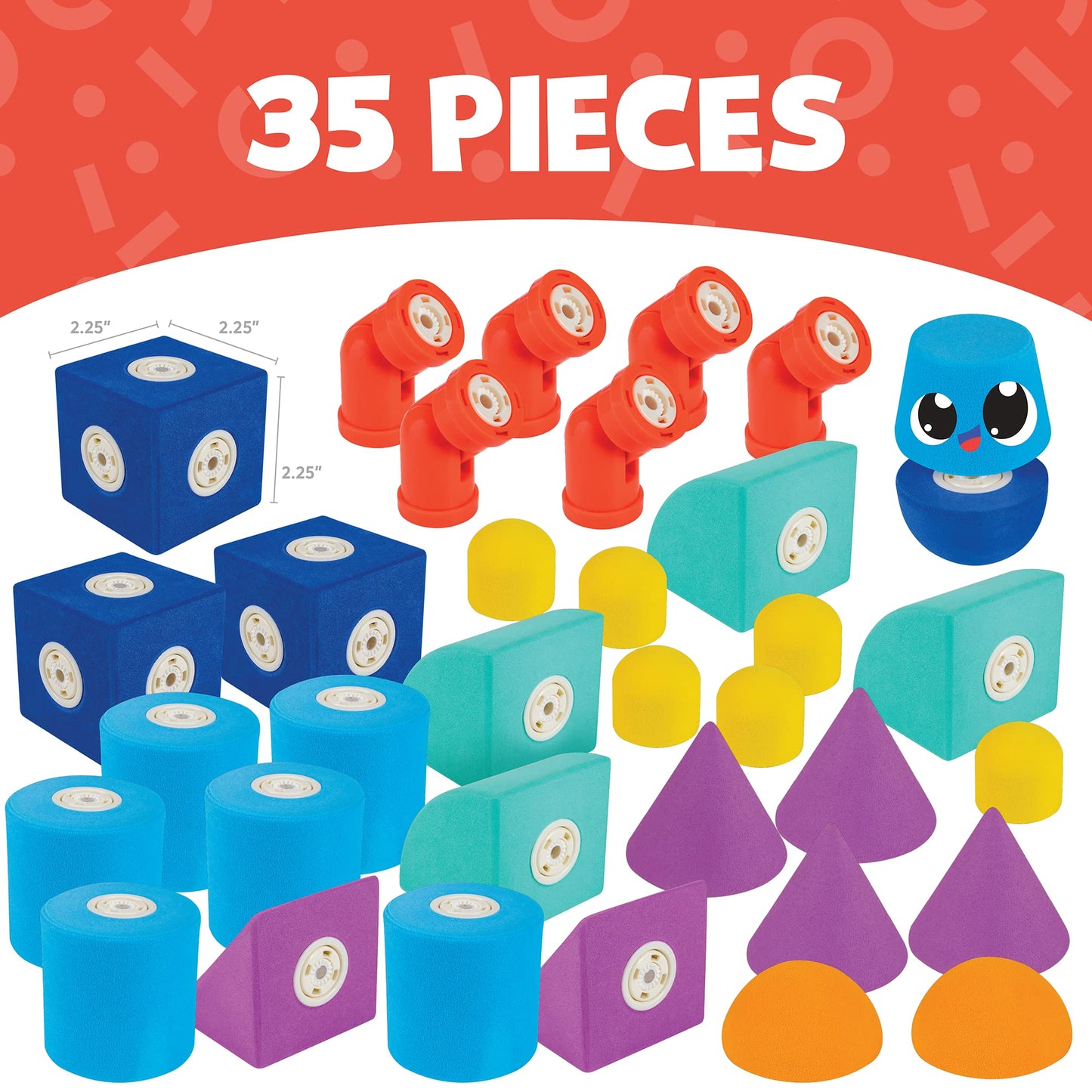 Magnetic Foam Bath Building Blocks