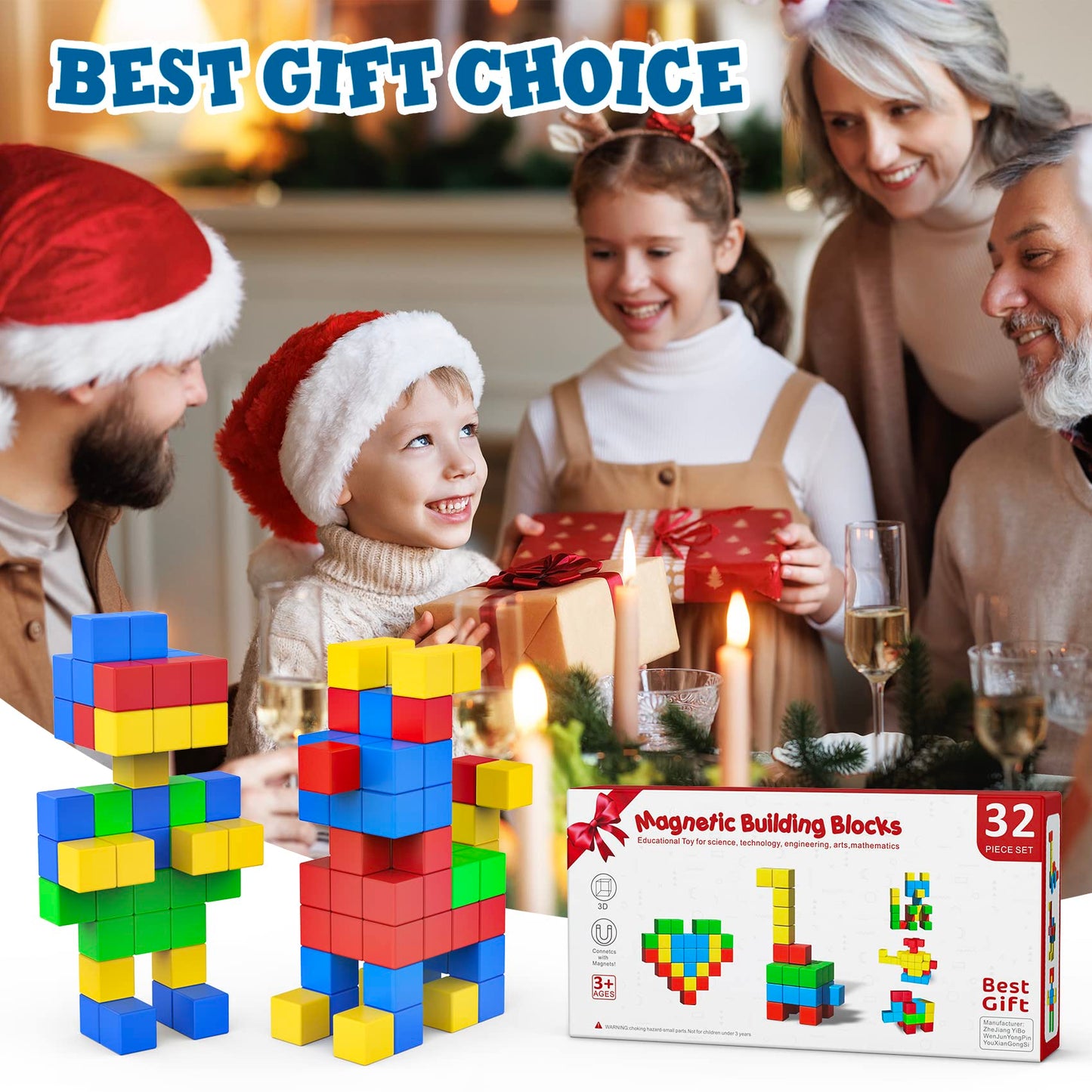 Magnetic Building Blocks Sensory Toys