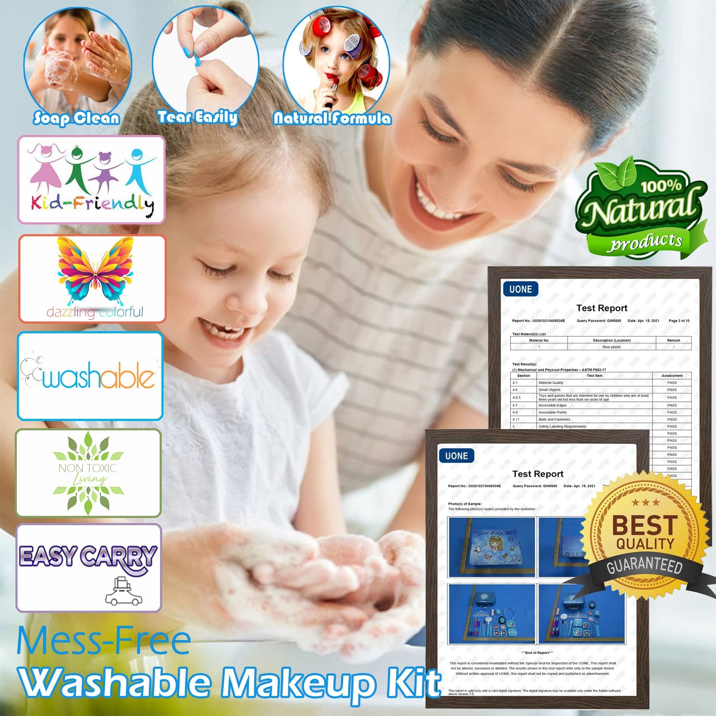 Kids Makeup Sets for Girls - Kids Makeup Sets for Girls 5-8, Maquillaje para Niñas, Play Make Up Kit, Best Toys for Little Girl,Princess Toddler Kid Stuff, Ages3456789 10 Year Old Girl Birthday Gifts