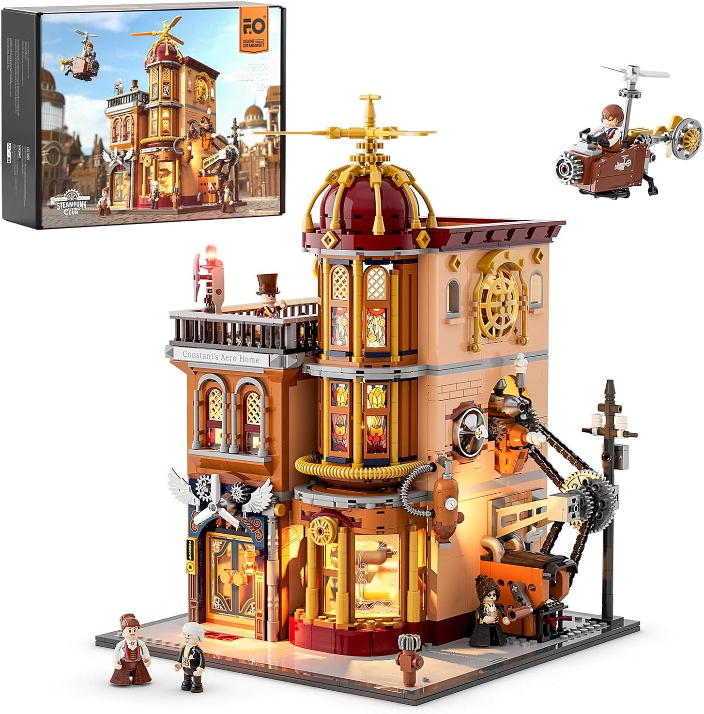 Steampunk Flying Club Lighting Building-Bricks Set