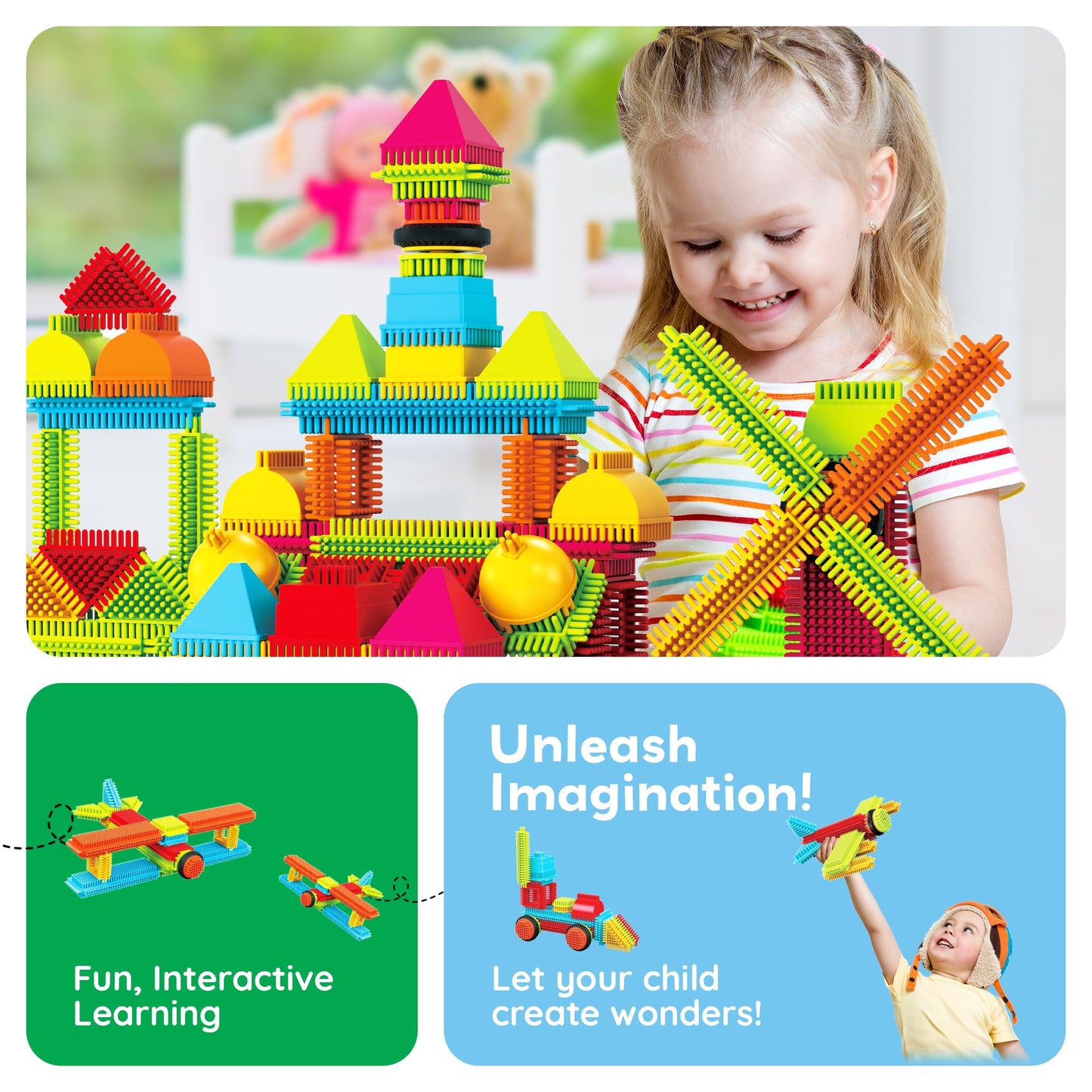 Interlocking Building Blocks Tiles Set